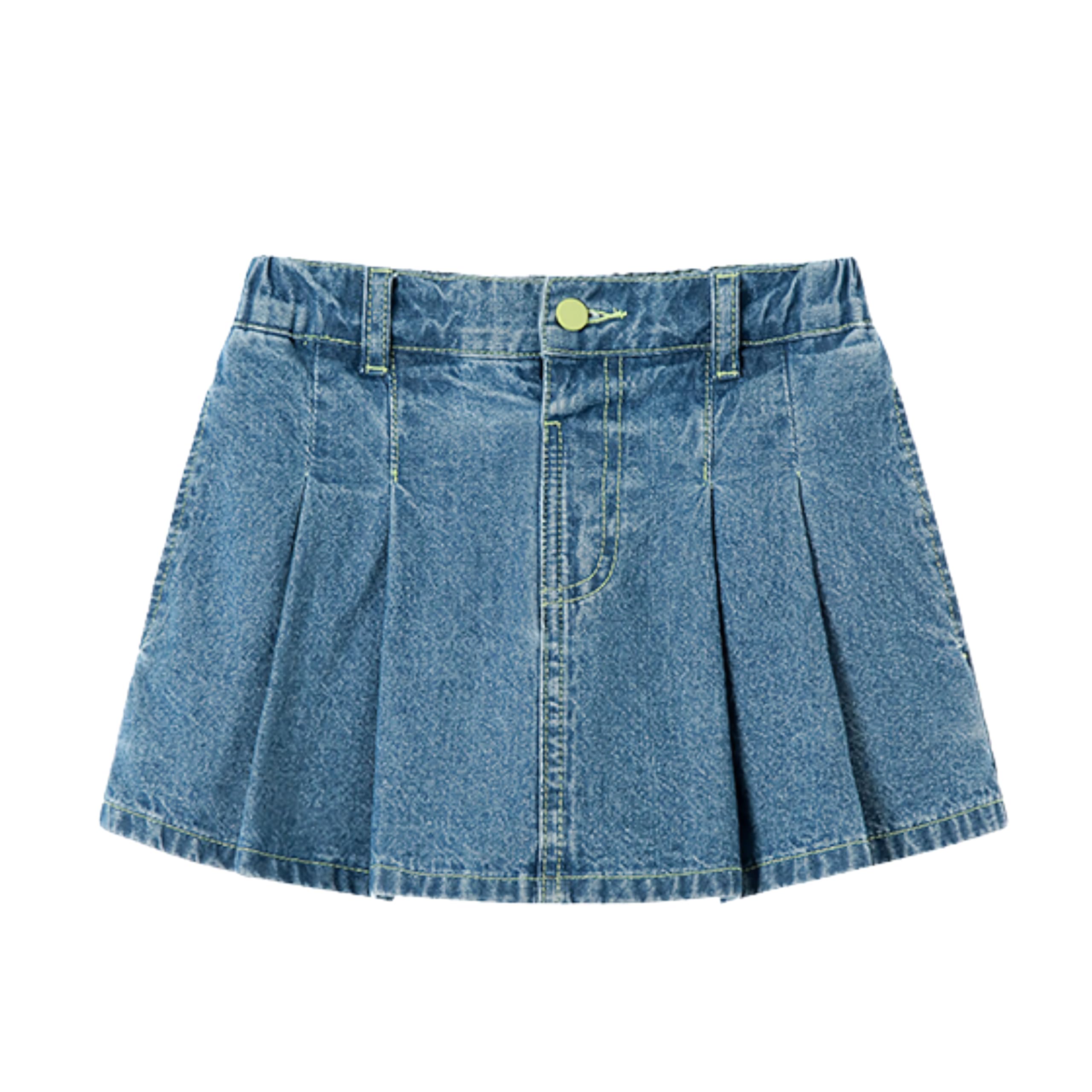 Jean Skirt for Girls Toddler & Kids II Girl's Elastic Waist A Line Mini Denim Skirts