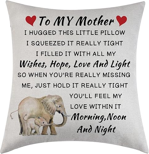 Funda de cojín para mamá, regalo para madre de hija, hijo, mamá, fundas de almohada para regalo de Acción de Gracias, regalo de cumpleaños para madre