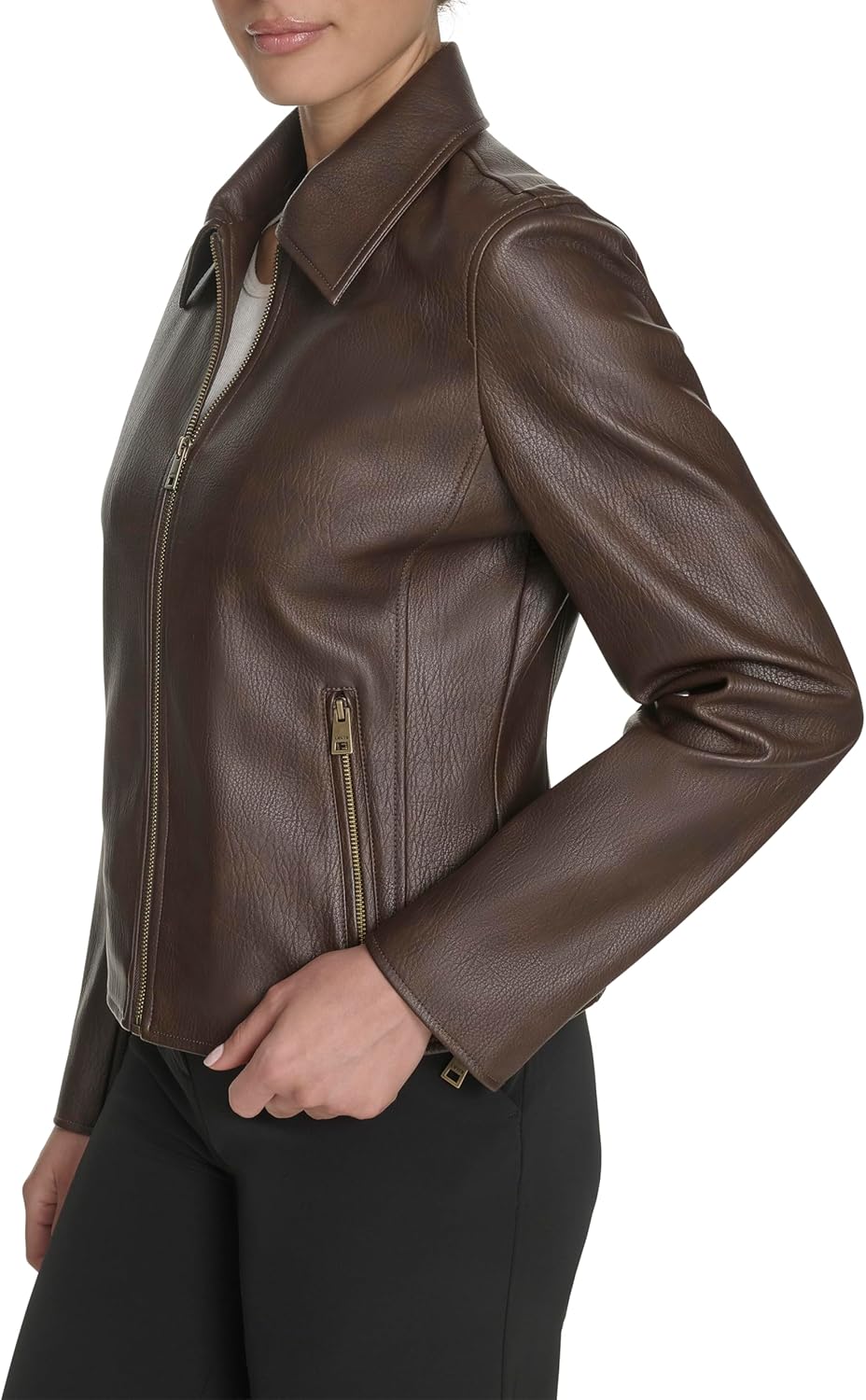 Womens Laydown Collar Racer Jacket - image 3