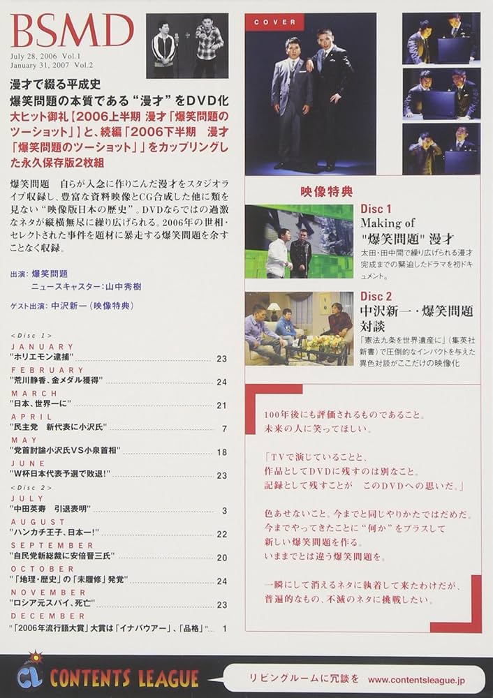 Amazon.co.jp: 2006年上・下期 漫才｢爆笑問題のツーショット