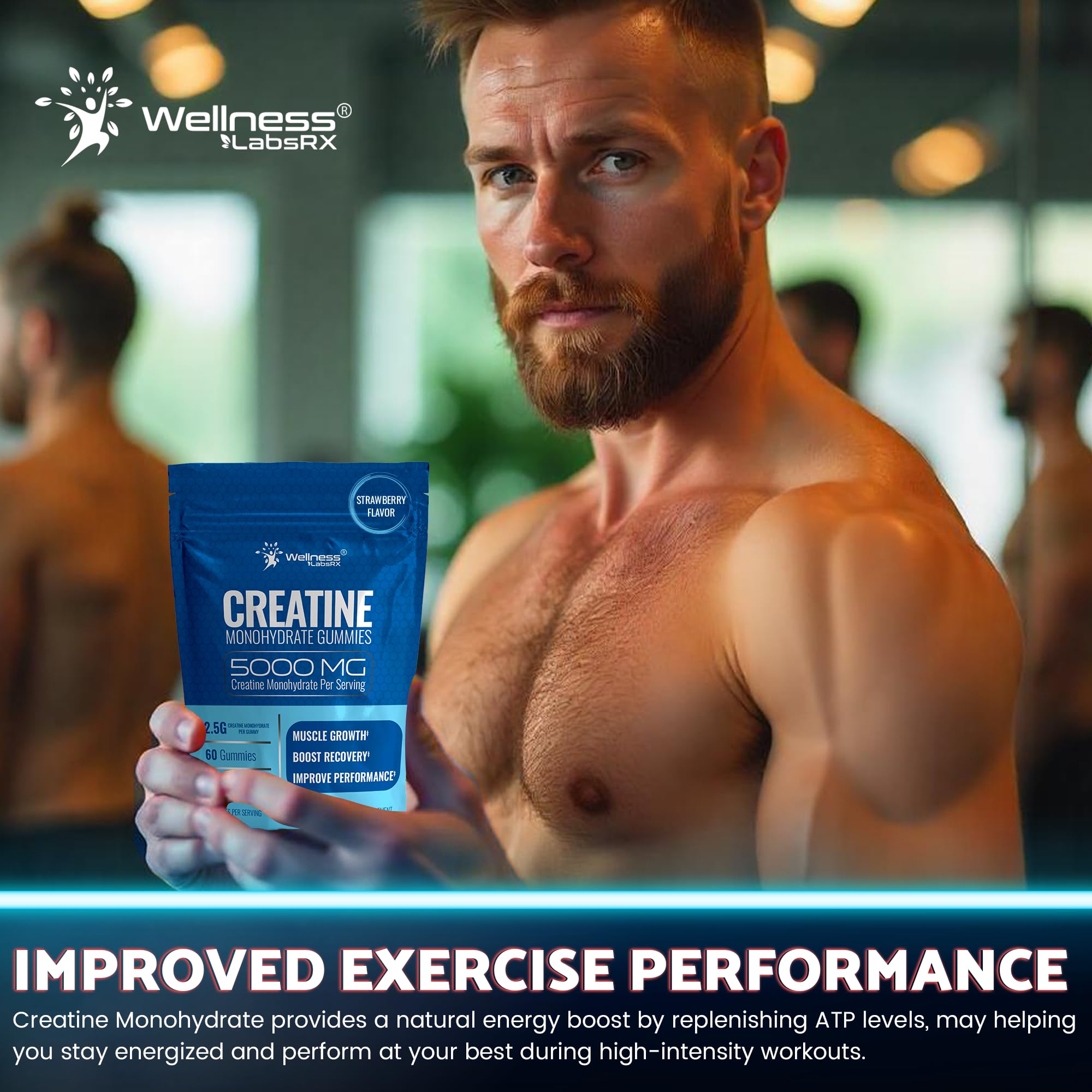Creatine Gummies for Women & Men, Creatine Monohydrate Gummies, Strawberry — Amazon image 8