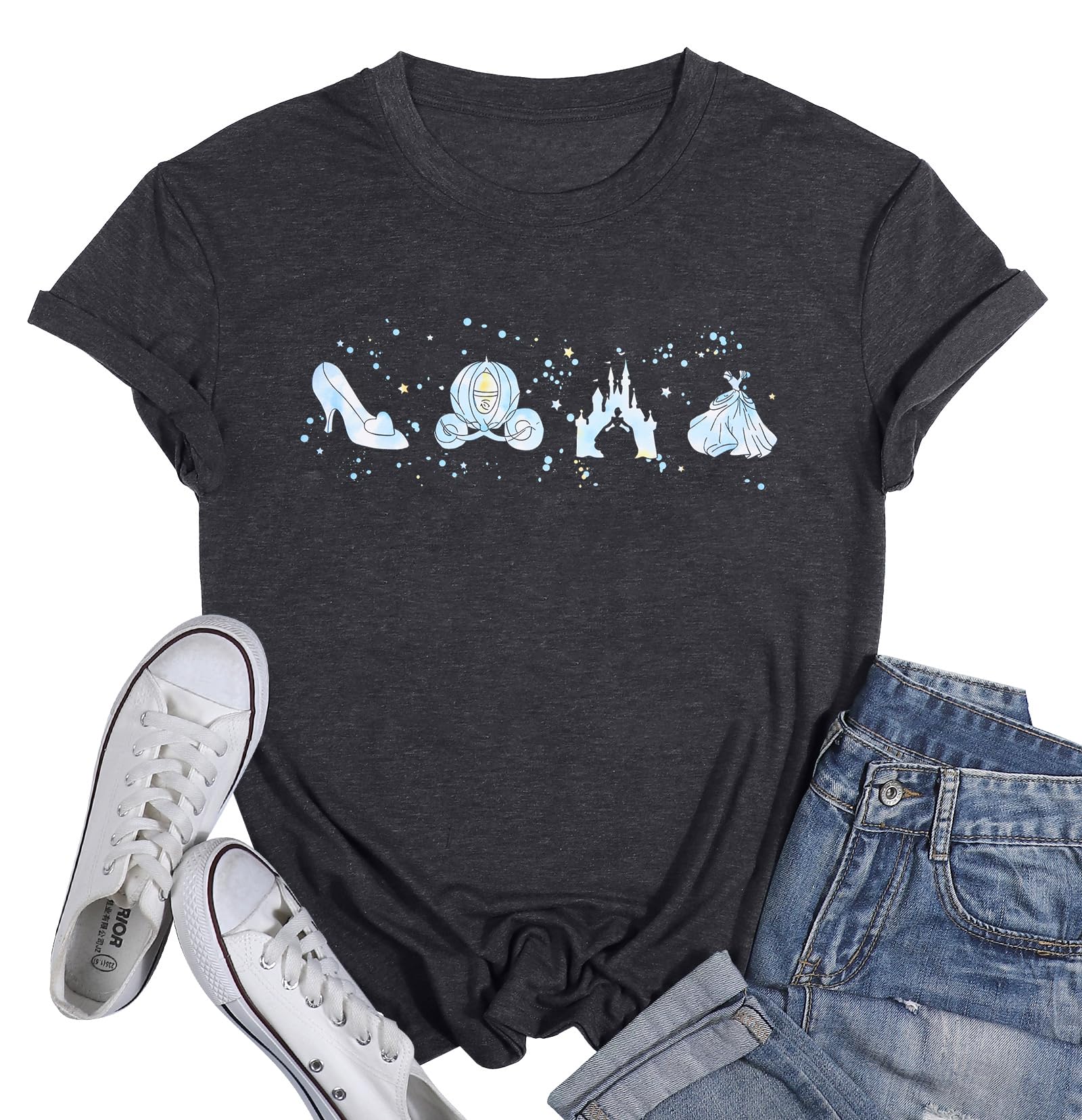 Magic Kingdom Shirt Magical Tshirt: Women Castle Graphic Tees Family Vacation Short Sleeve Tops Casual Holiday Outfits