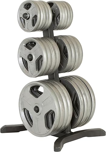 Fitness Reality - Soporte para placa de árbolárbol, soporte para barras, postes de almacenamiento cromados, 1000 libras