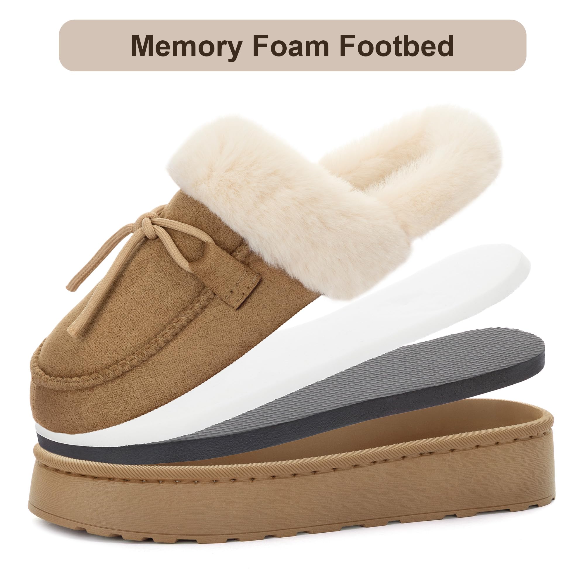 RockDove Pantofole da donna in microsuede con piattaforma in memory foam con suola interna/esterna