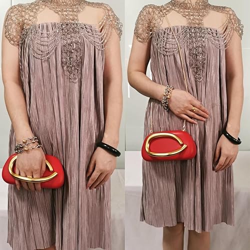 Vista 43 de Bolso cruzado de cadena de moda para mujer, bolso de hombro, bolso de mano acrílico para boda, bolso de noche de concha, clutch formal Un mármol