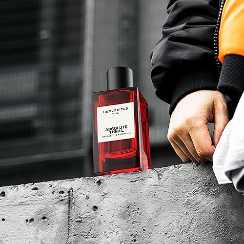 Miniatura 3 de Unscripted Dubai Absolute Thrill - Perfume audaz, único y de larga duración para hombres - Perfume para hombre con bergamota, pachulí, grosella