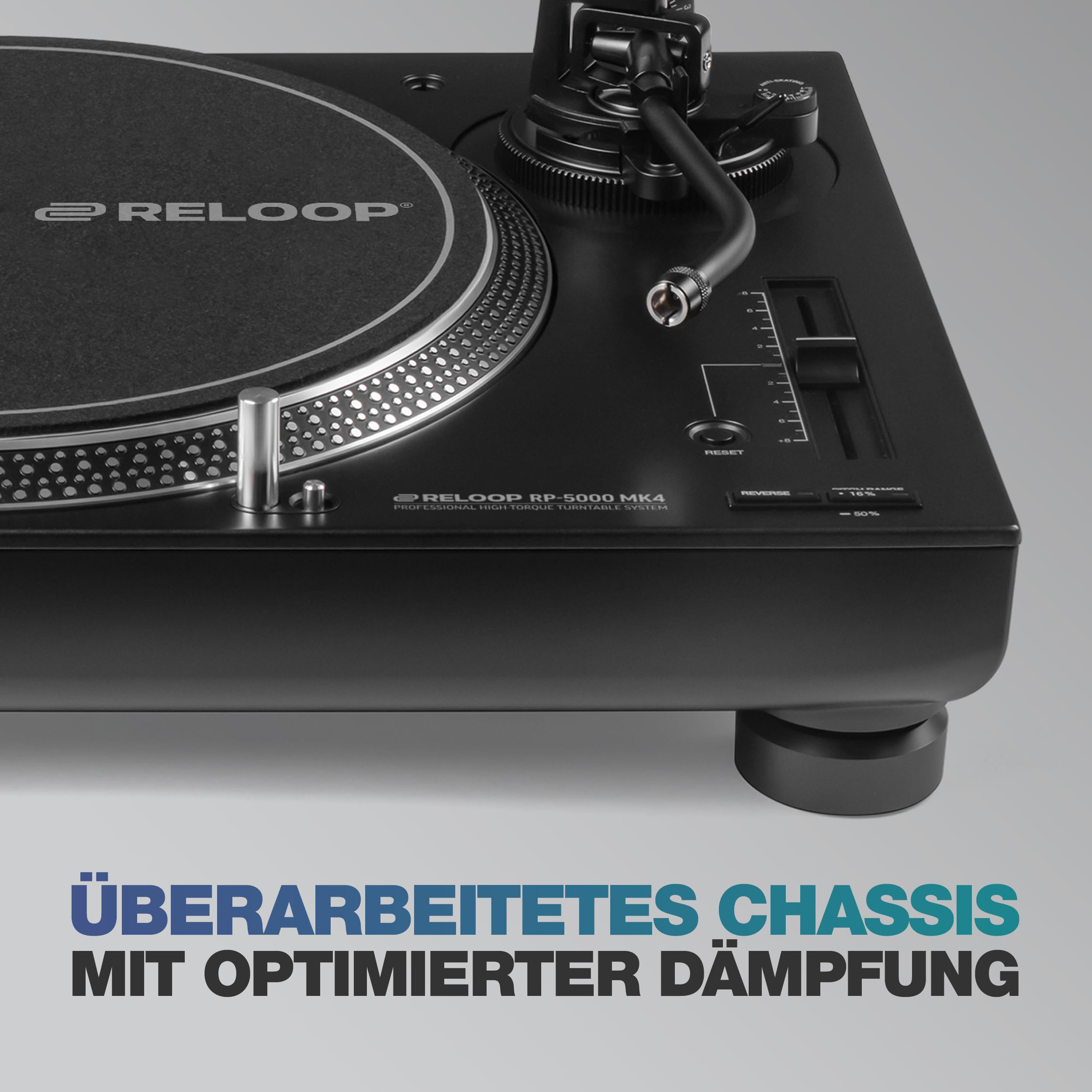 Reloop RP-5000 MK4 - High-Torque Next Evolution Plattenspieler mit Direktantrieb, konzipiert für den professionellen Einsatz und mit hoher Langlebigkeit, Black