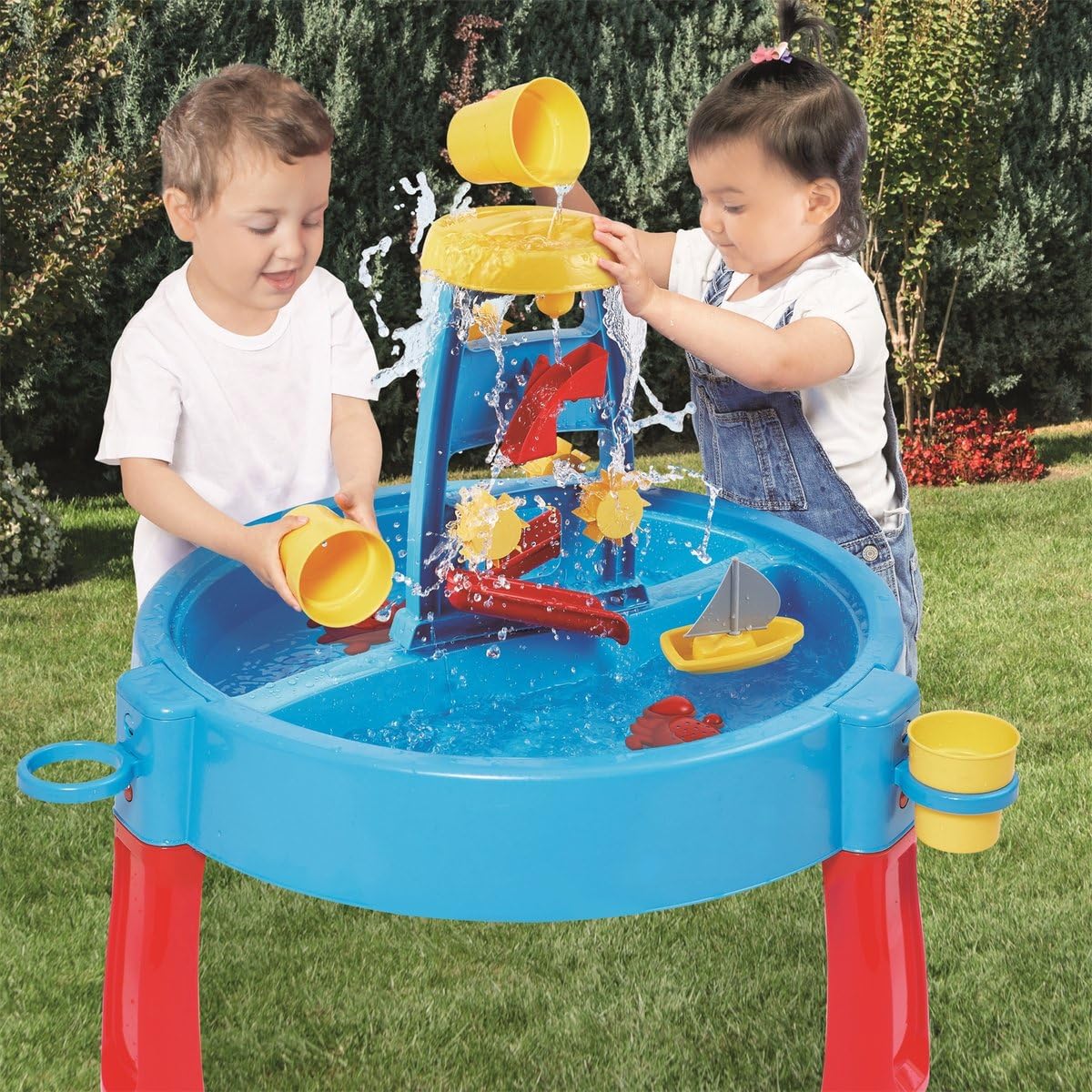 Dolu Wasser- & Sand-Aktivitätstisch – Sensorischer Spieltisch mit Wasserbahn, Sand- und Wasserbereichen, Zubehör inklusive, Für Innen- und Außenbereich, Ab 24 Monaten