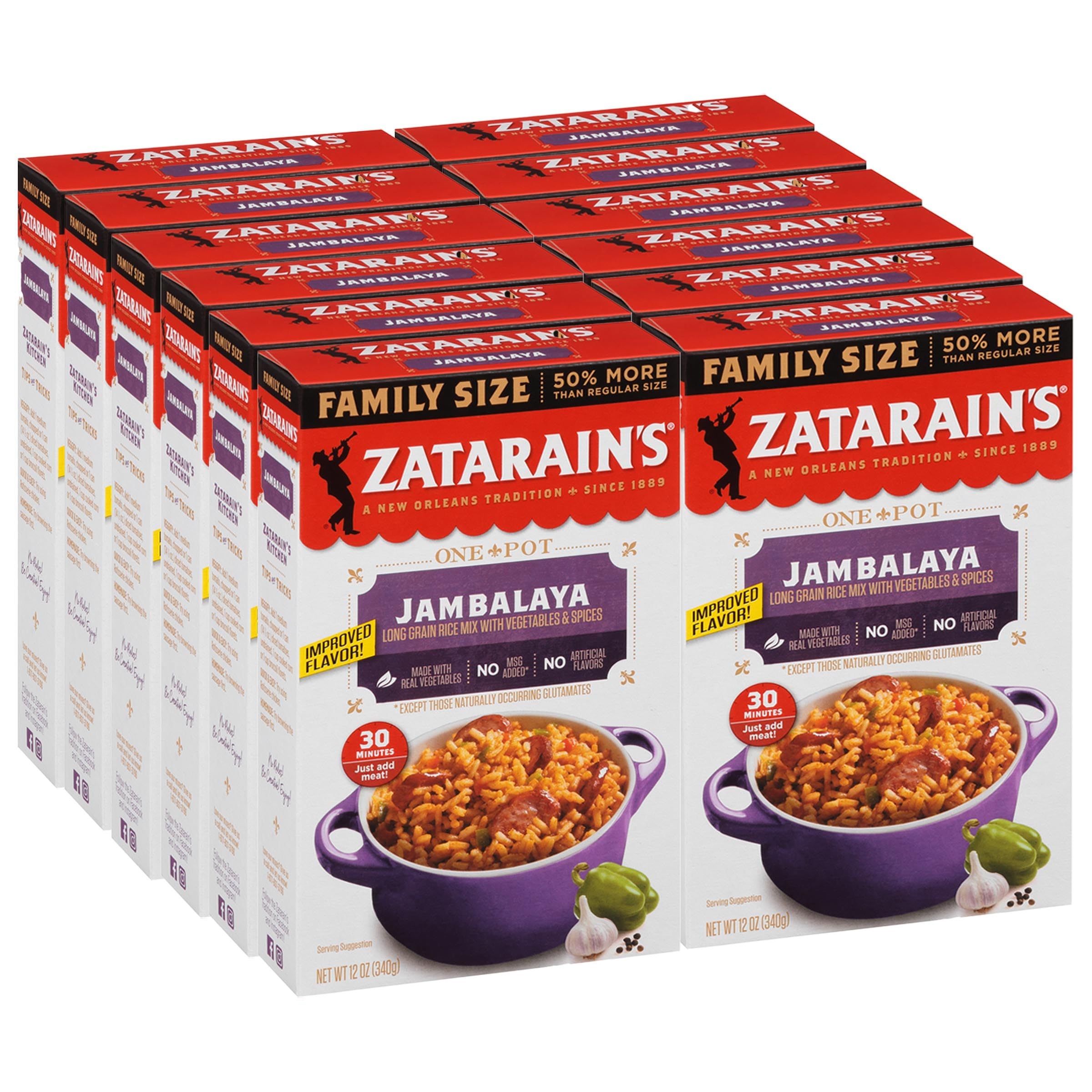 Amazon.com : Zatarain's Family Size Jambalaya, 12 oz (Pack of 12