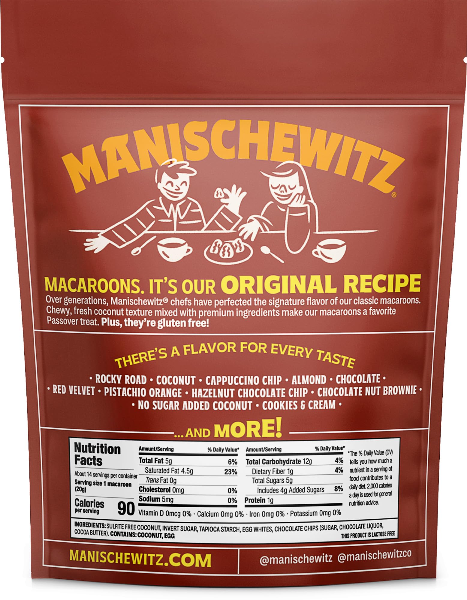 Amazon.com: Manischewitz Chocolate Chip Macaroons, 10oz Resealable