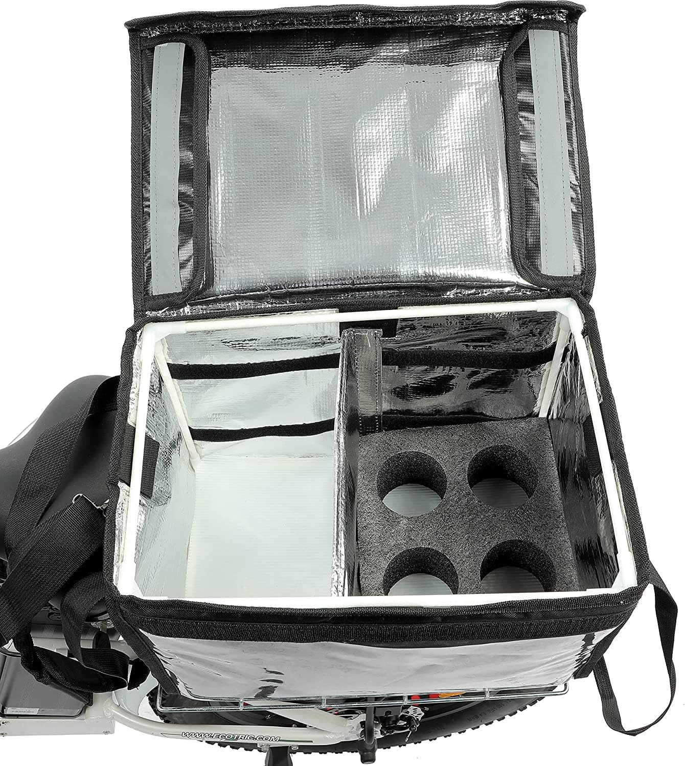 ECOTRIC Portable Thermal Insulation and Cold Storage Bicycle Basket Large Capacity Water Resistant Wear Resistant 32L