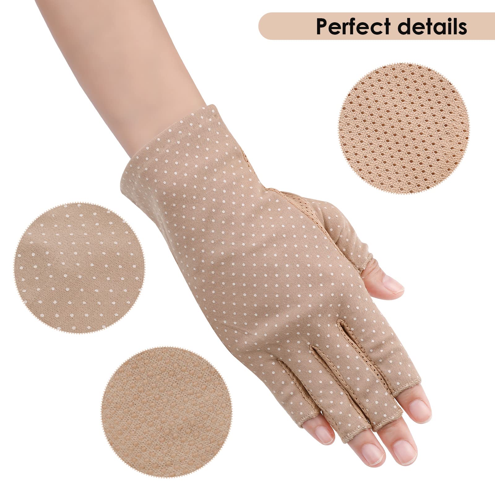 Yolev Lot de 2 paires de mitaines anti-soleil pour femme - Protection UV - Longueur poignet - Pour l'été et la conduite en plein air