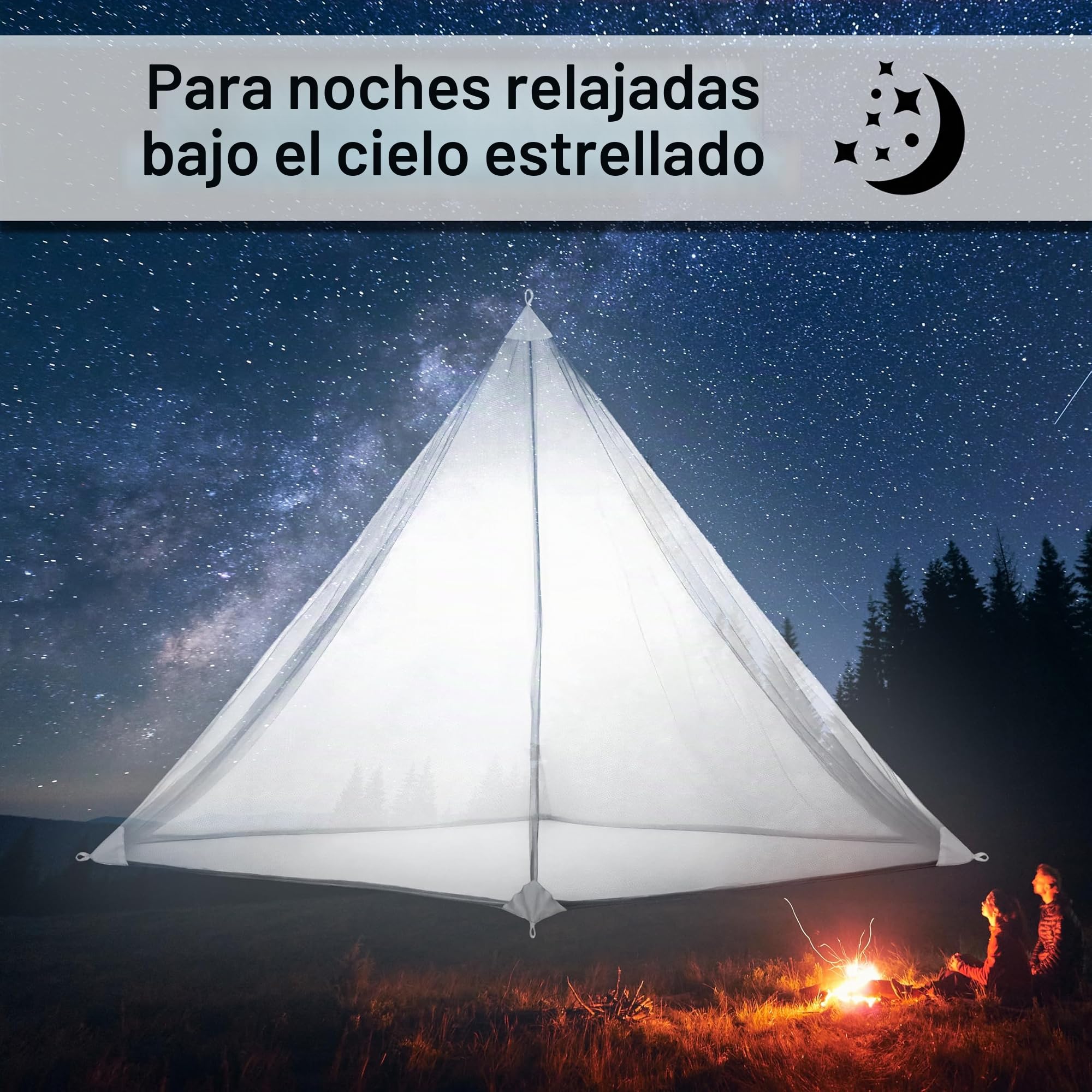 Mosquitera de viaje (220 cm x 170 cm, superligera, perfecta para senderismo, camping y vacaciones