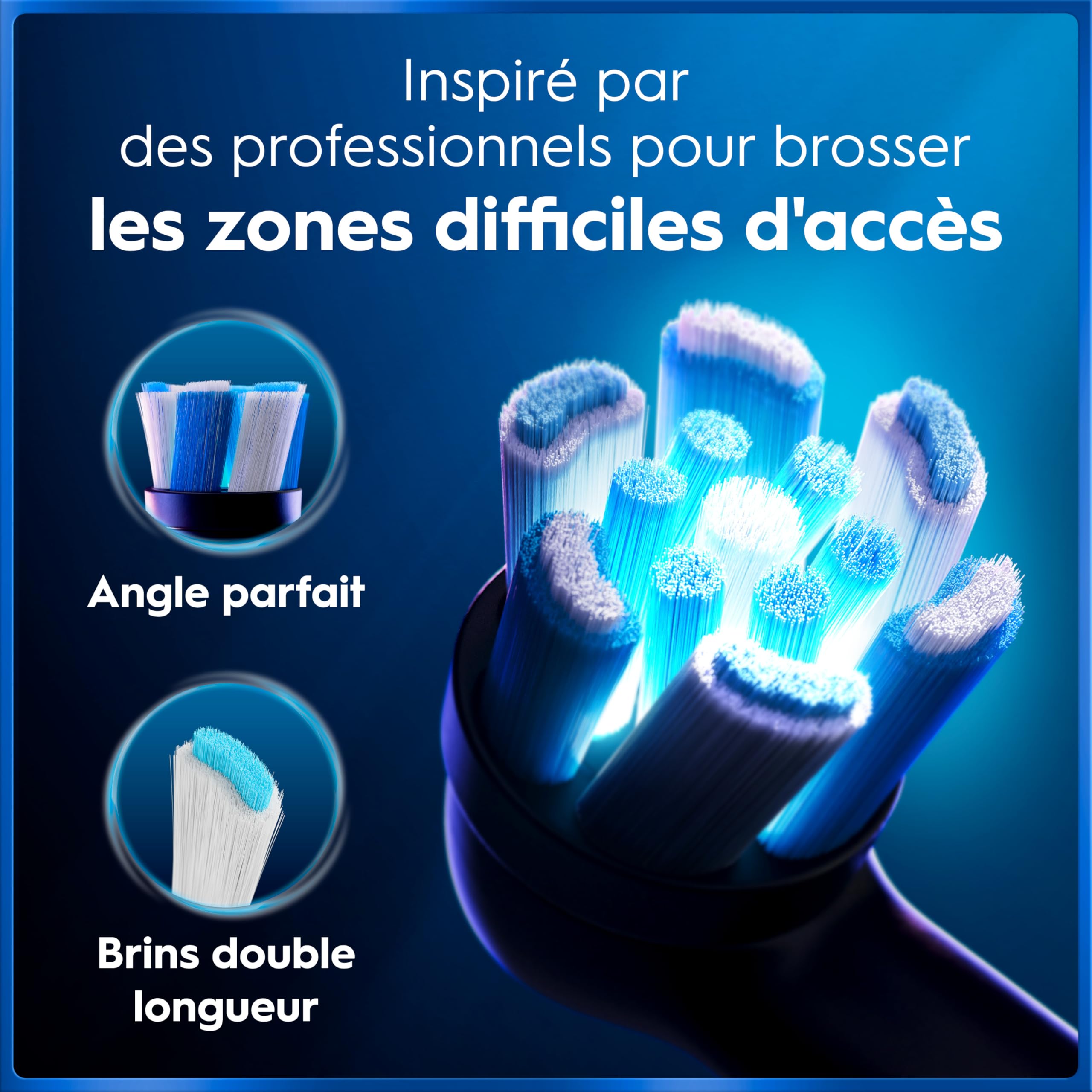 Oral-B Brosse à Dents Electrique iO 5 avec 3 Brossettes de Rechange, Noire – 5 Modes de Brossage dont Douceur et Blancheur, Capteur de Pression sur les Gencives et d’Usure, Batterie Rechargeable