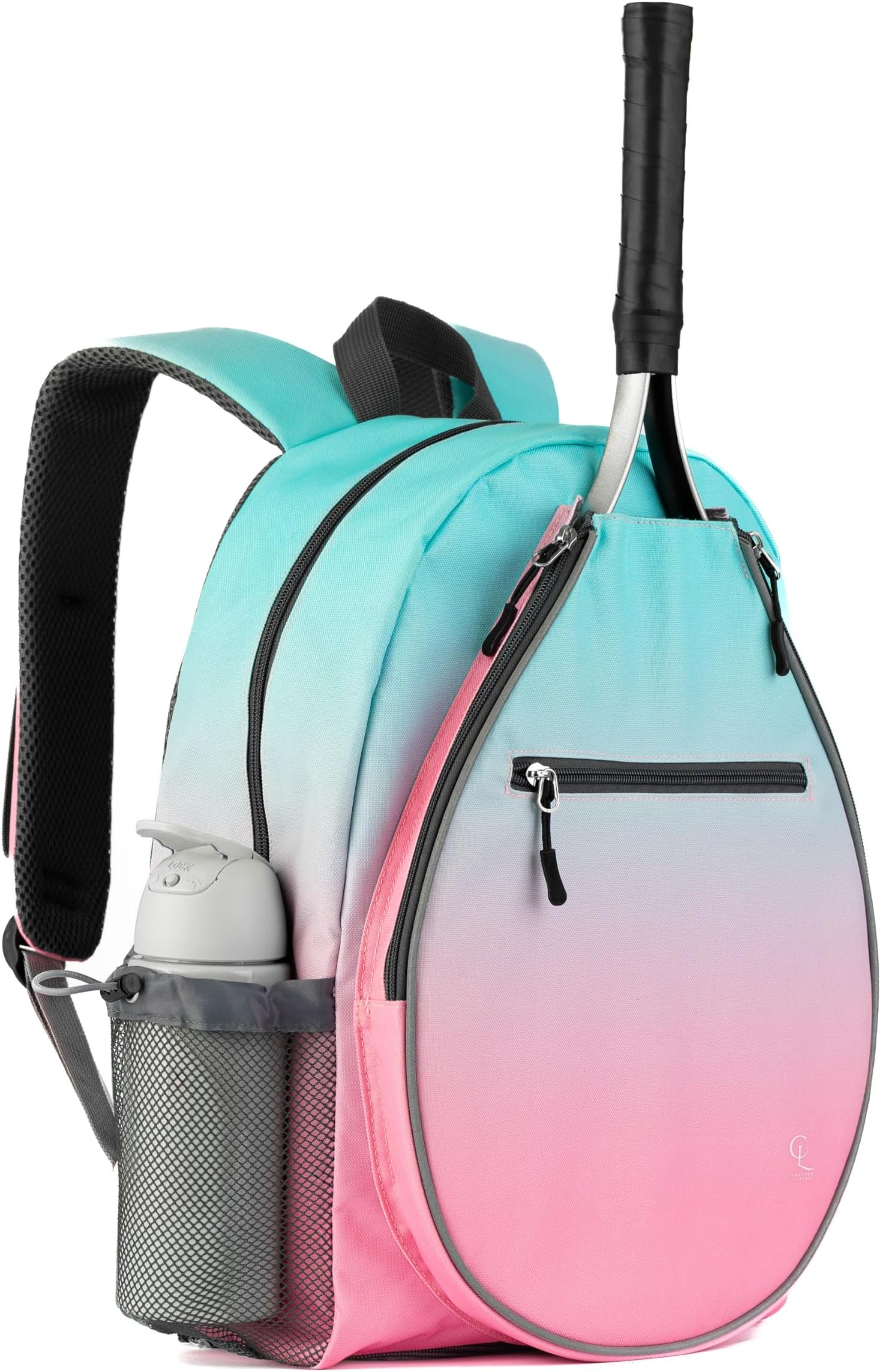 Kids Tennis Backpack, Boys and Girls Junior Bag, For Junior Tennis Rackets, Multiple Pockets with Shoe Compartment, Mesh Padded Straps