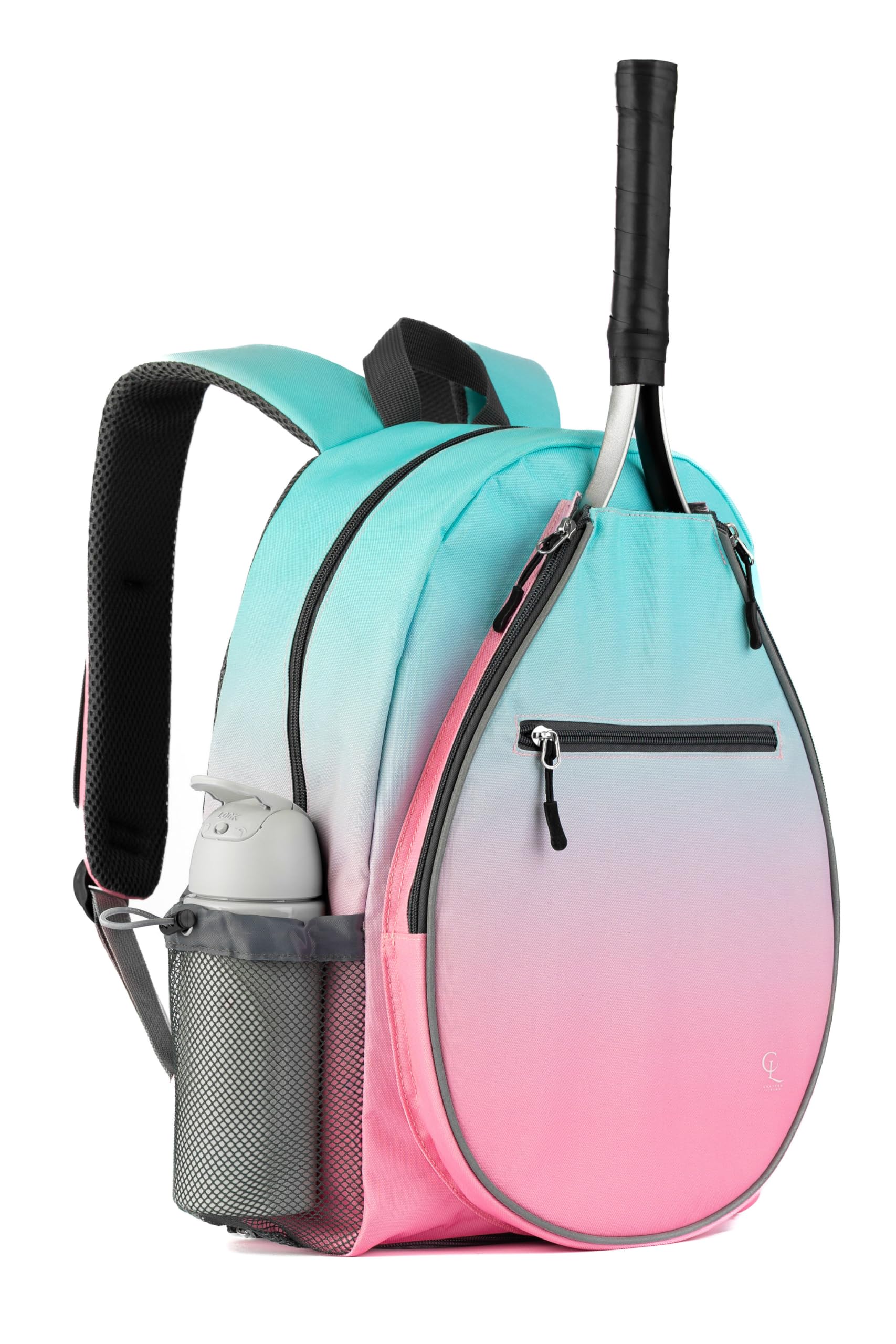 Crafted Living Kids Tennis Backpack, Boys and Girls Junior Bag, For Junior Tennis Rackets, Multiple Pockets with Shoe Compartment, Mesh Padded Straps