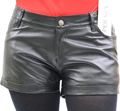 Jeans da uomo in vera pelle pantaloncini corti pantaloncini in vera pelle  cuoio nero SUPER s 6 x - Pantaloni da dimensioni vedi sotto nero 44 :  Amazon.it: Abbigliamento