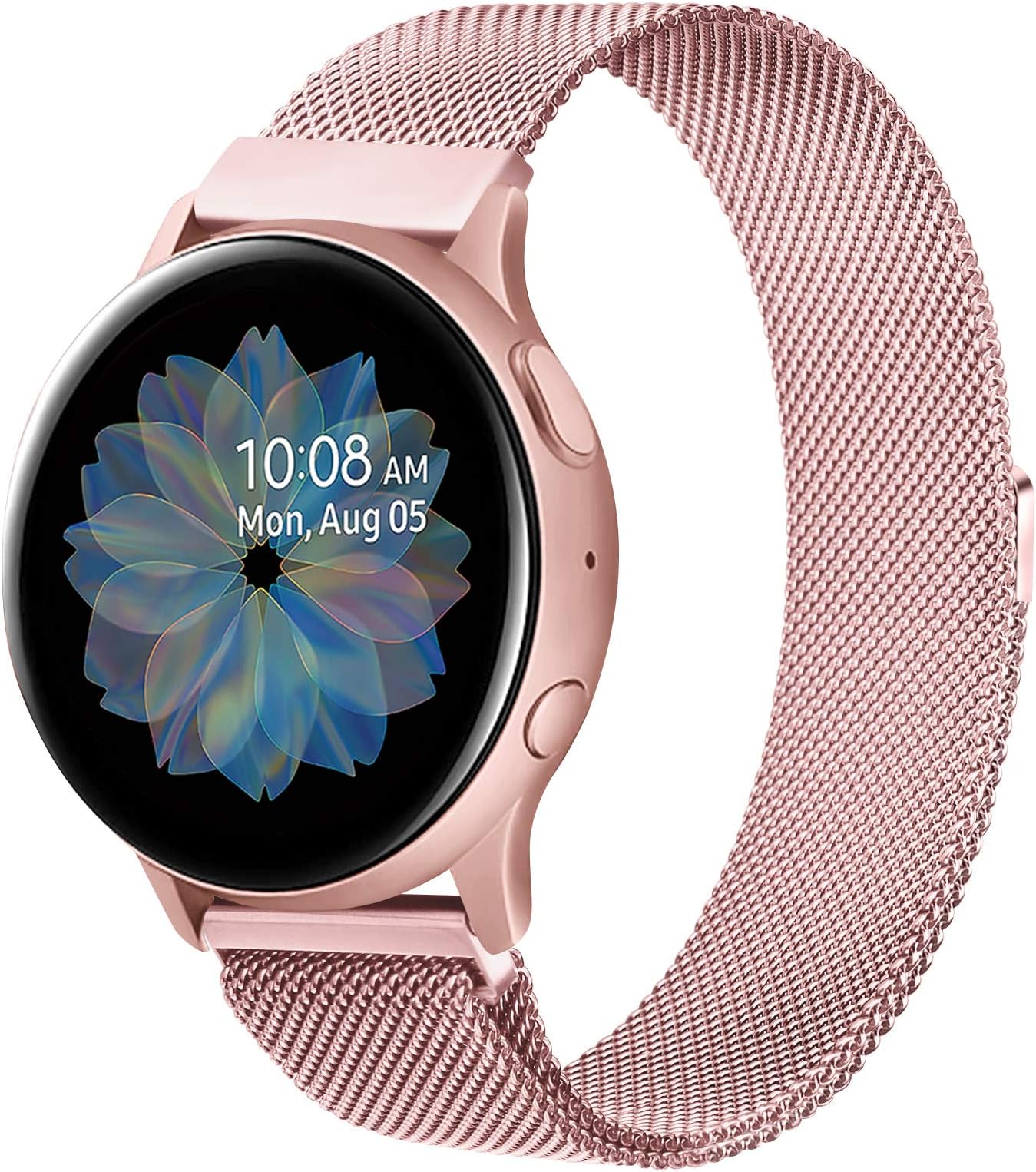 Metal Bands for Samsung Galaxy Watch Active 2 40mm 44mm / Galaxy Watch Active, 20mm Stainless Steel Mesh Watch Strap for Galaxy Watch 3 41mm / Galaxy Watch 42mm