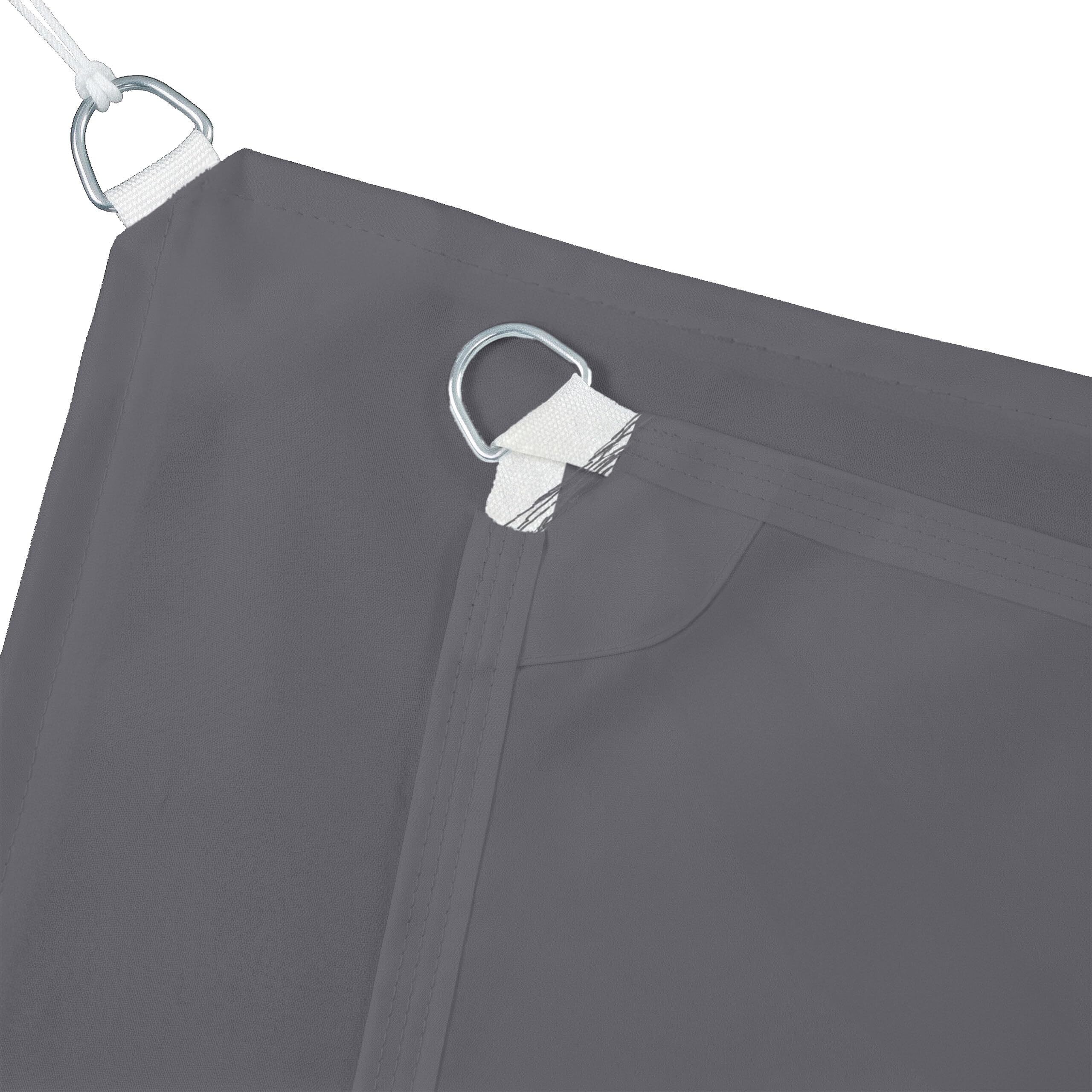 Relaxdays Tenda a Vela Rettangolare, Idrorepellente, Anti UV, Corde di Supporto, Terrazza e Giardino, LxP: 2x4 m, Grigia