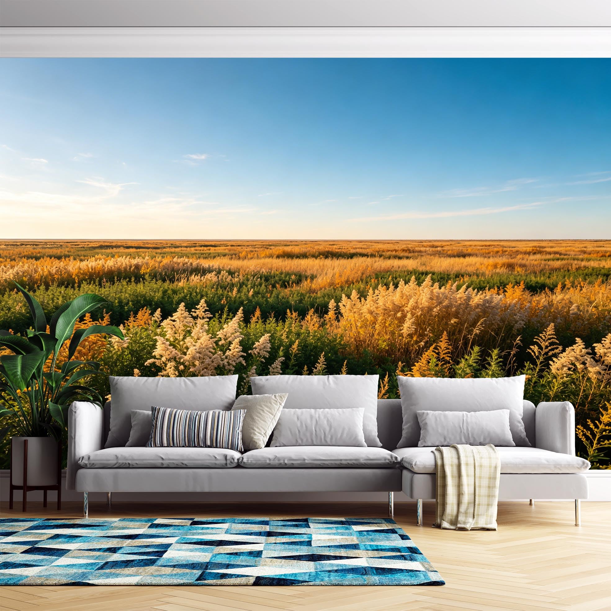 Papier Peint Photo Désert Mural Paysage 350Cmx266Cm(Wxh) Papier Peint Intissé Pour Salon, Chambre, Stickers Muraux Panoramiques Hd, Décoration D'Art Moderne - Ne Pas Décoller Et Coller, Nature S