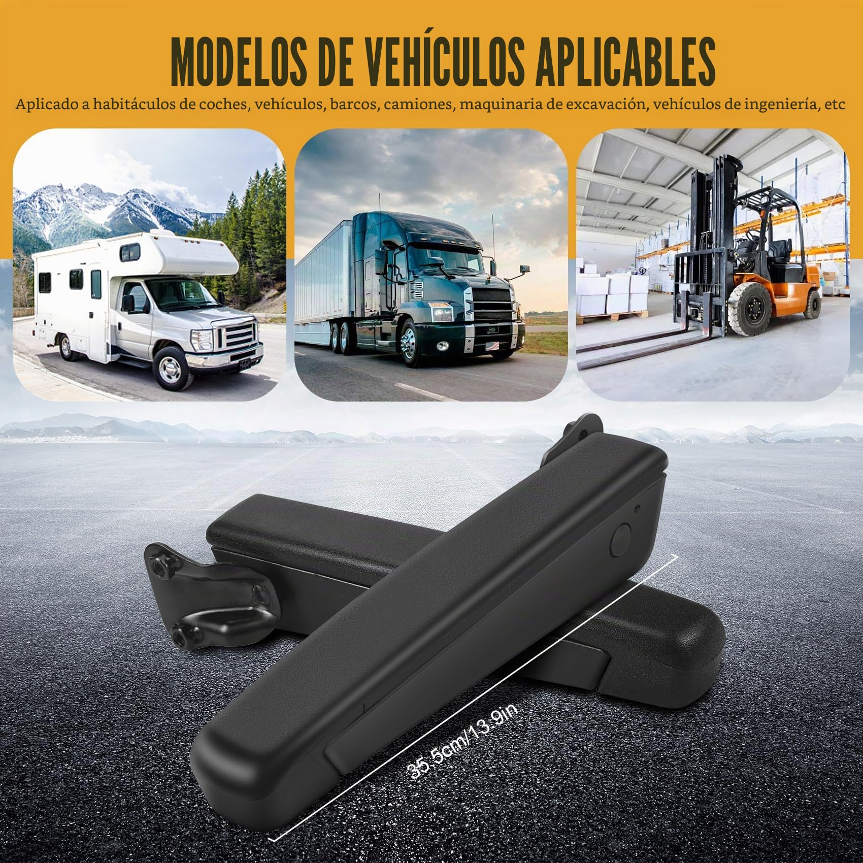 Reposabrazos ajustable universal para asiento de coche para Rv RV autocaravana piezas de coche derecho