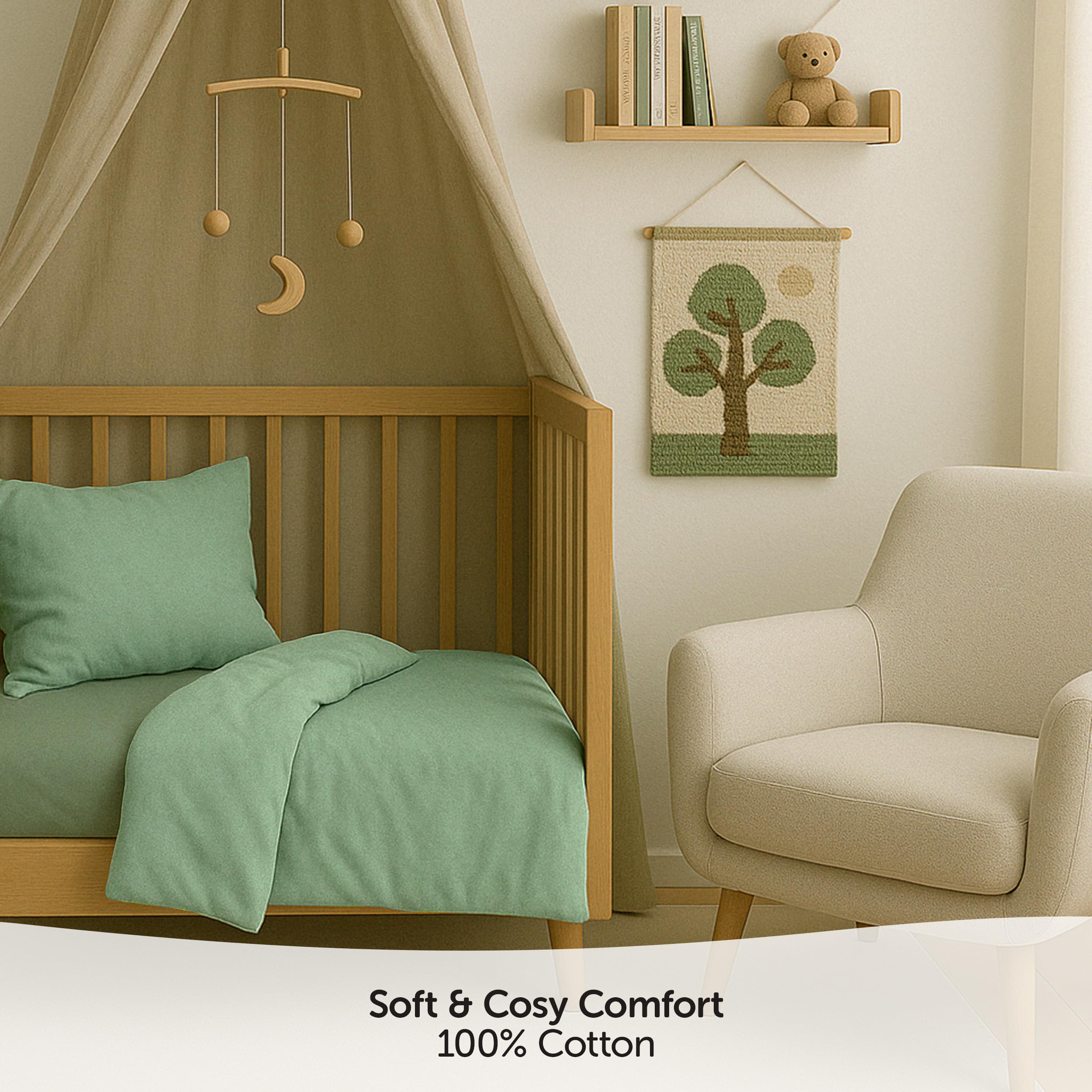 MAKIAN Children's Bed Linen, 100 x 135 cm, 40 x 60 cm, 100% Cotton, Breathable, Easy Care - Image 3