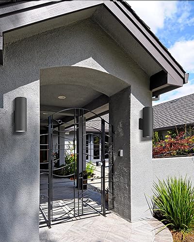 Miniatura 3 de Ken  Ricky Lámpara de pared para exteriores sensor del atardecer al amanecer aplique de pared hacia arriba y hacia abajo con sensor de fotocélula