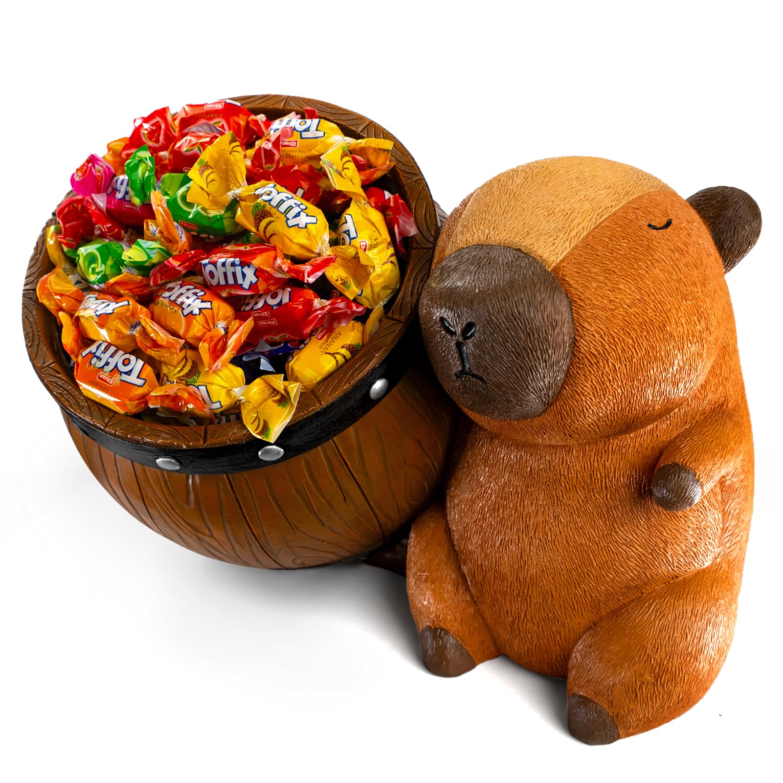 Capybara Candy Bowl Barrel Planter Trinket Dish Jewelry Organizer Key Bowl for Entryway Table Cute Capybara Statue Decorative Bowls for Home Decor Gifts
