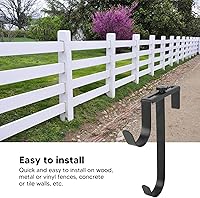 Vista 4 de Fdit 2 ganchos ajustables para postes de piscina, ganchos de metal de hierro para poste de piscina, accesorios de piscina para postes de piscina