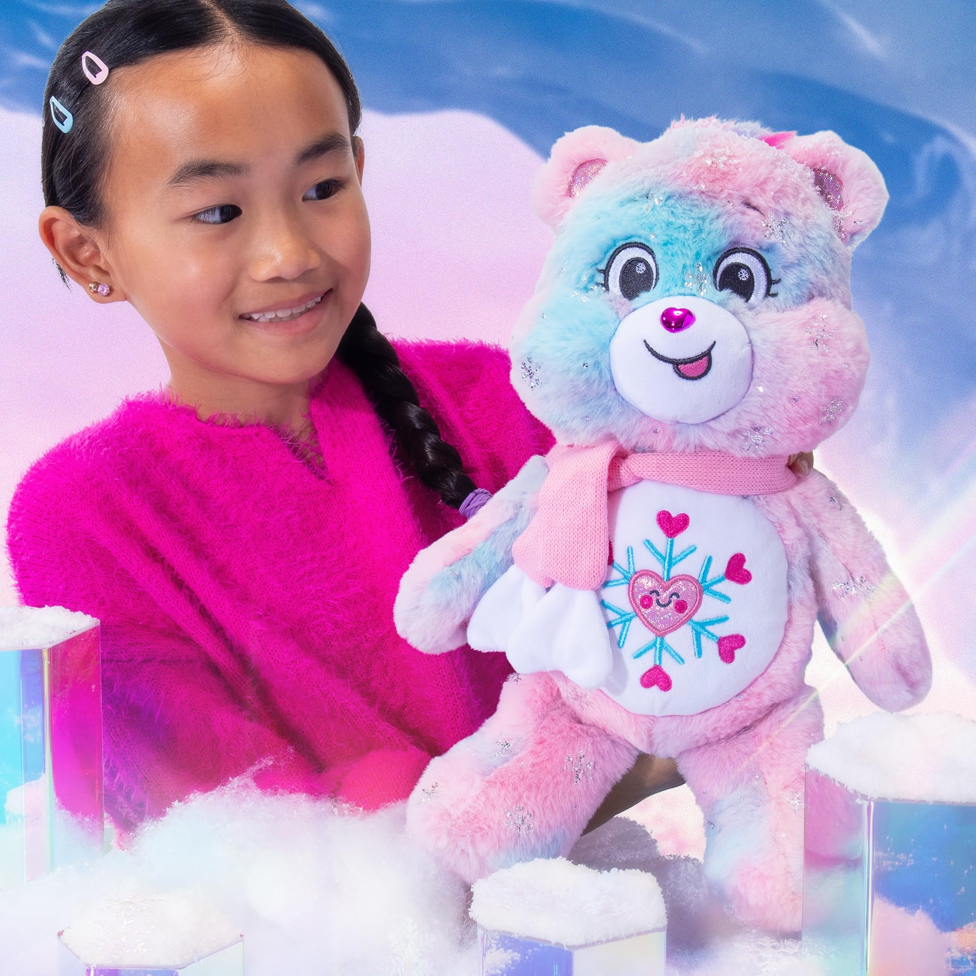 Care Bears - Collector Edition 14 Zoll Snowflake Sparkle Bear - Medium Size Plüsch - Weich, Huggable Plüsch, Gefülltes Tier für Mädchen und Jungen, Alter 4+
