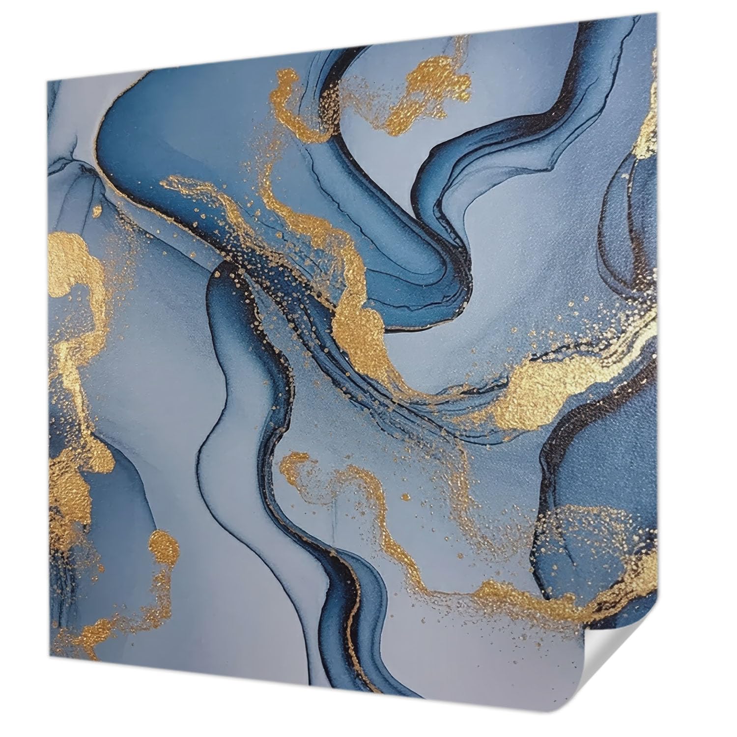 Papier peint panoramique vagues bleues 250x250 cm Tulup pour chambre