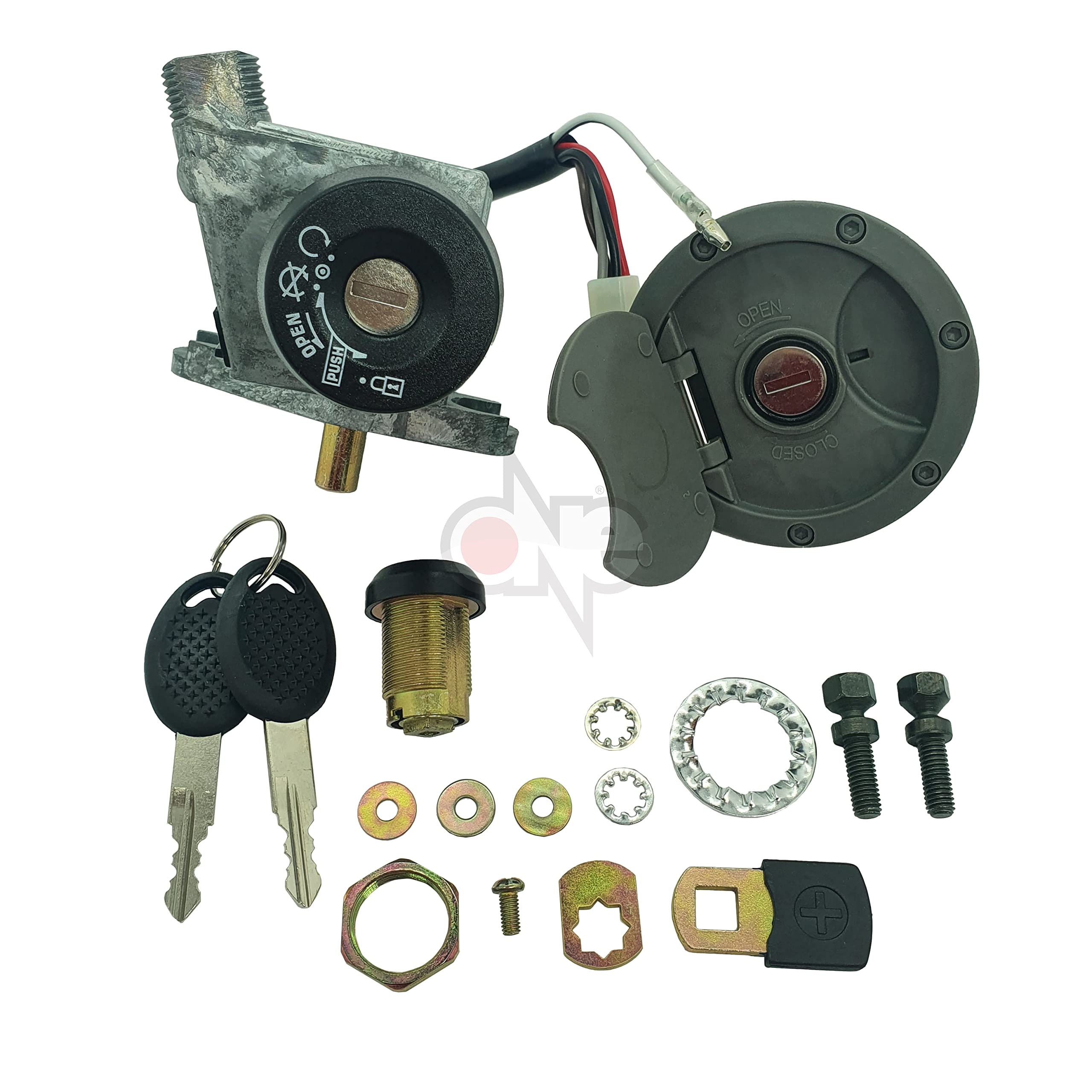 one by Camamoto kit serrature completo blocchetto chiavi per Aerox 50 (03-11) - nitro jaguar 50 (03-), YQ nitro 50 (03-) yamaha - mbk