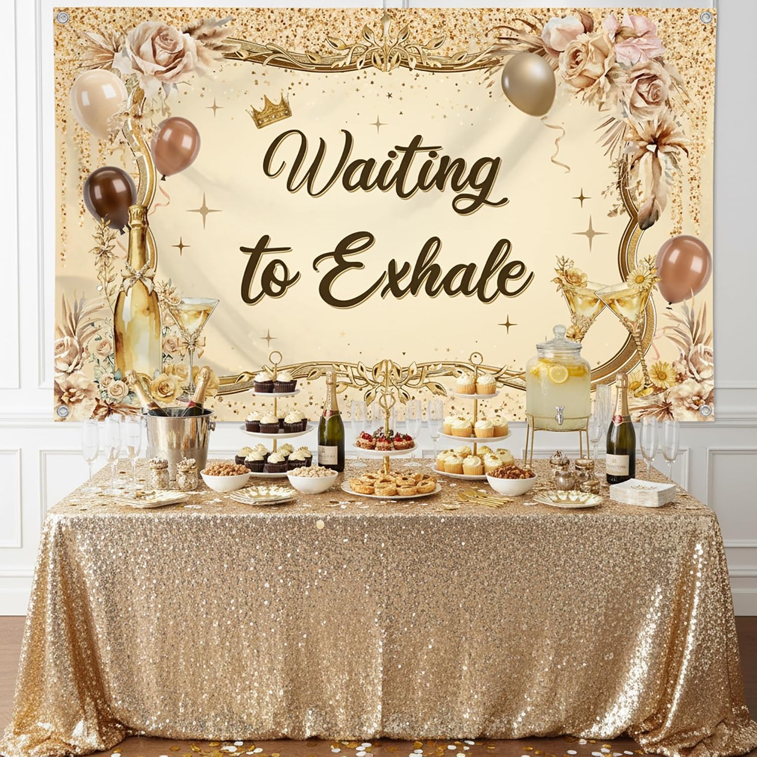Exhale Night Party Backdrop Decorations, 6x3.6ft Photography Background