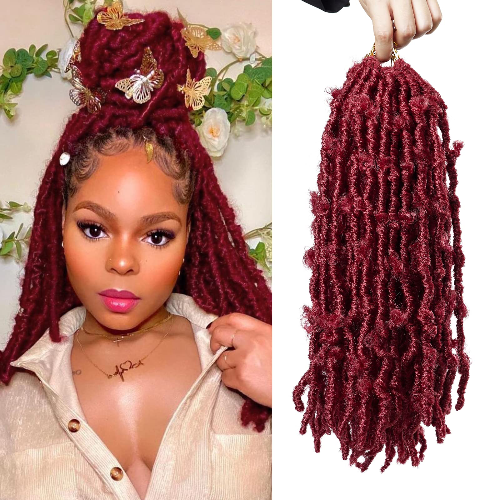 Buy Glecurv 5 Packs Butterfly Locs Crochet Hair 14 Inch Soft Light