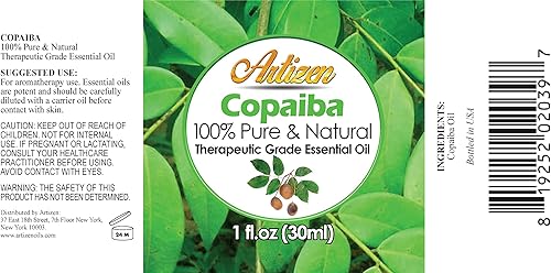 Miniatura 2 de Aceite esencial Artizen (100% puro y natural, sin diluir) de calidad terapéutica, botella gigante. Ideal para aromaterapia, relajación, terapia para