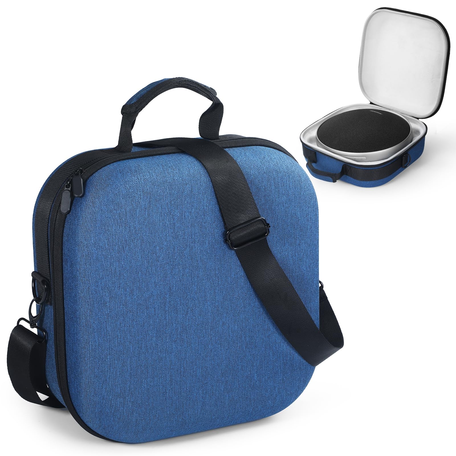 Hard Carry Case Compatible with Harman Kardon Onyx Studio 9 Home Speaker, EVA Travel Storage Protective Bag with Shoulder Strap for Portable Speakers (Blue)