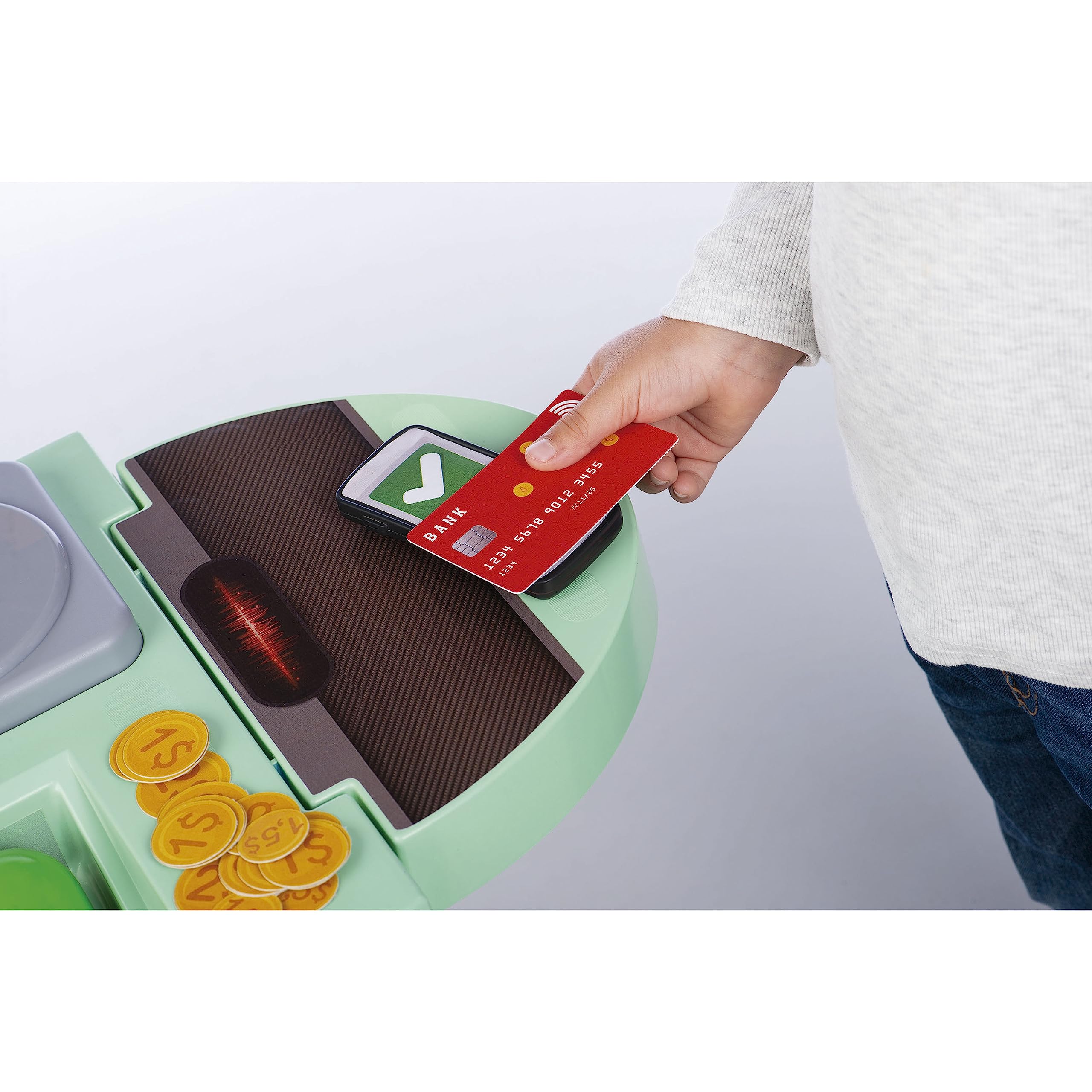 Chicos - Bio Supermarket Tienda de Juguete con Sonidos y 20 Accesorios: Fruta, Verdura, Tarjetas de Crédito para Pagar, un Datáfono y 47 Monedas, para Niños y Niñas A Partir de 3 Años (84110)