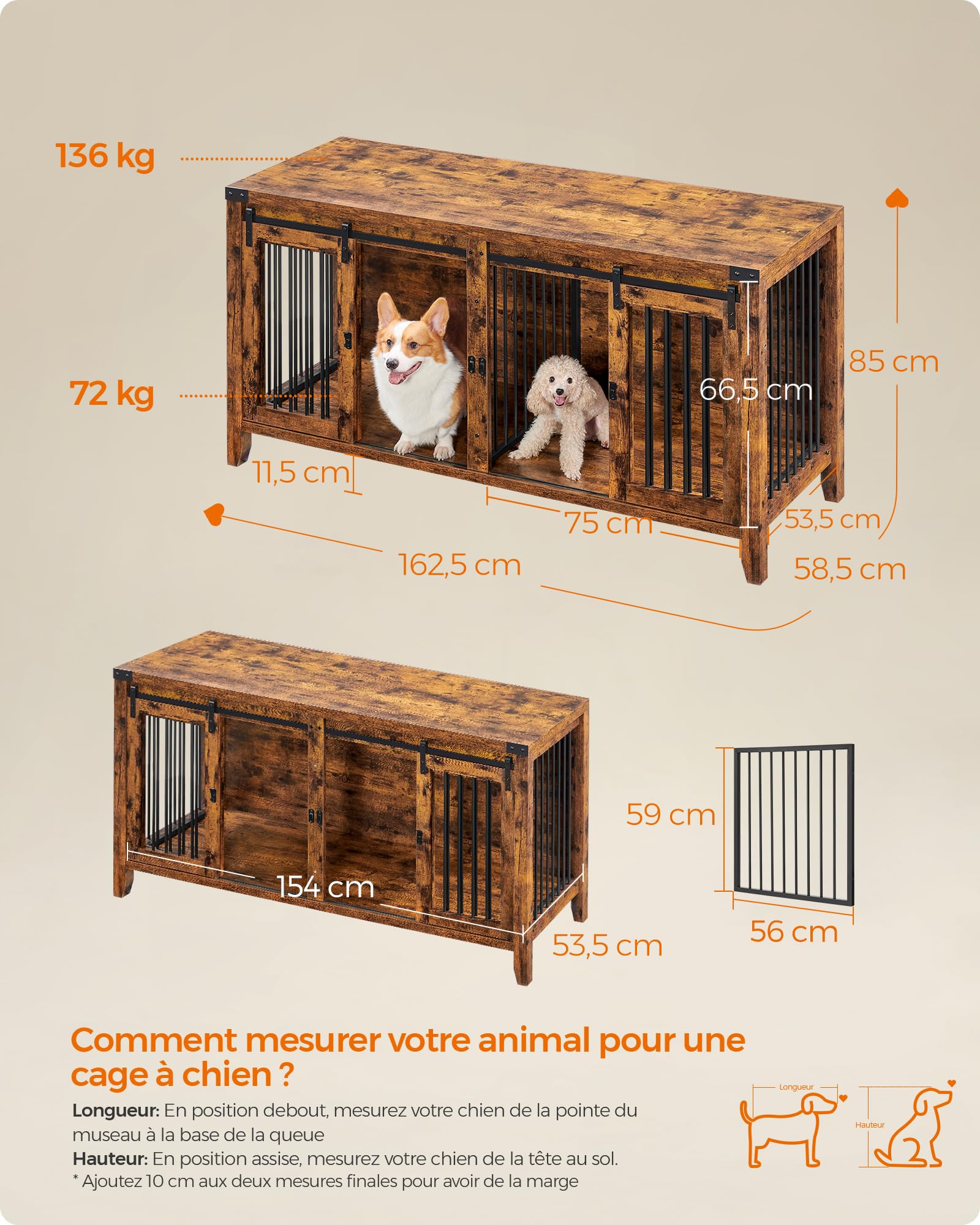 Feandrea Cage pour Chien PFC301X01
