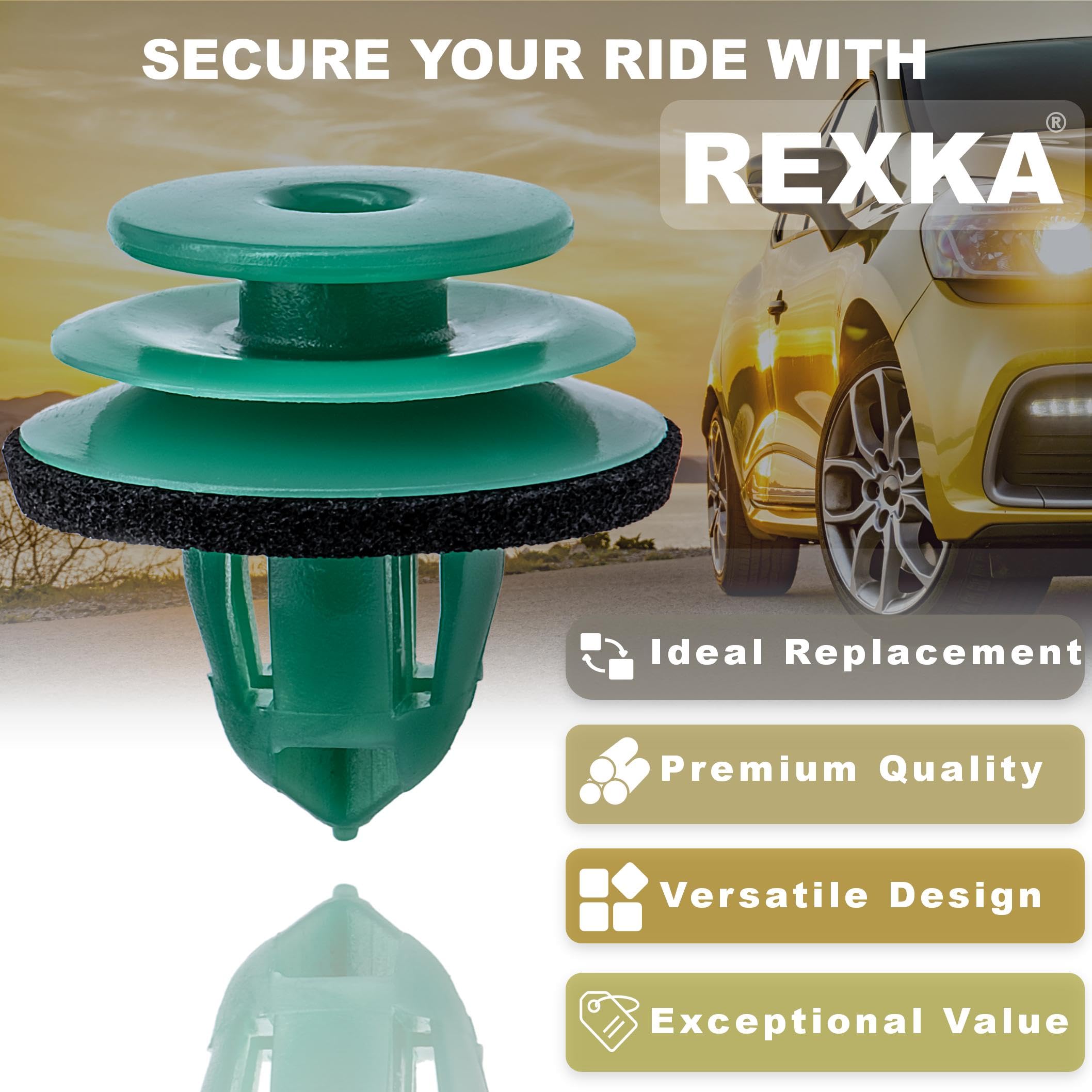 Rexka 20pcs Door Trim Panel Garnish Retainer Clip 91560-TG1-T01