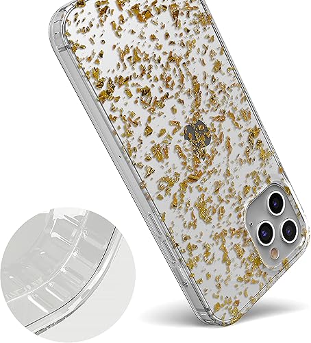 Miniatura 4 de Casely Funda para iPhone 11 Pro Max Morning Sparkle Rosa y dorado con escamas transparente Diseño clásico ultra delgado
