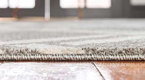 Miniatura 12 de Unique Loom Trellis Collection - Alfombra geométrica moderna gris (3 pies 3 pulgadas x 5 pies 3 pulgadas)