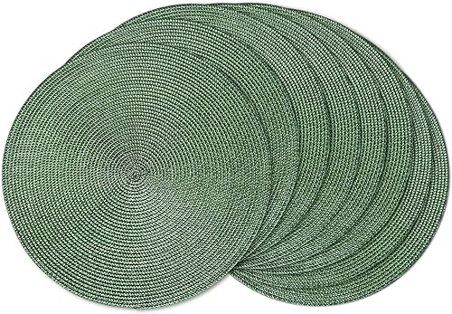 Miniatura 43 de AHHFSMEI Juego de 6 manteles individuales redondos trenzados de 15 pulgadas para mesas de comedor, tejidos naturales, resistentes al calor, juego de