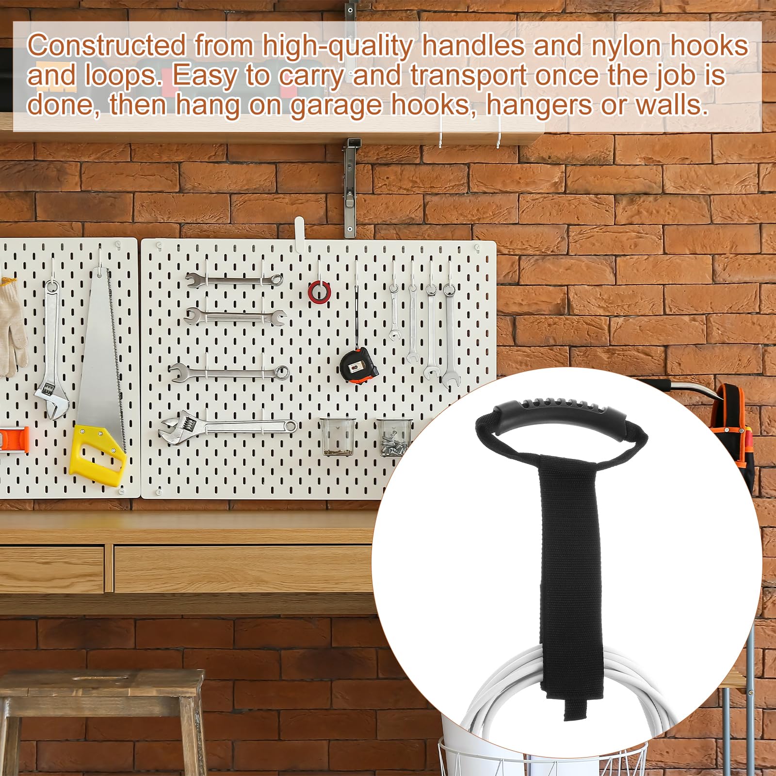 Fascette Fermacavi Riutilizzabili 10m X 2.5cm - Con 70 Fibbie Per Cable Management - Foto 11