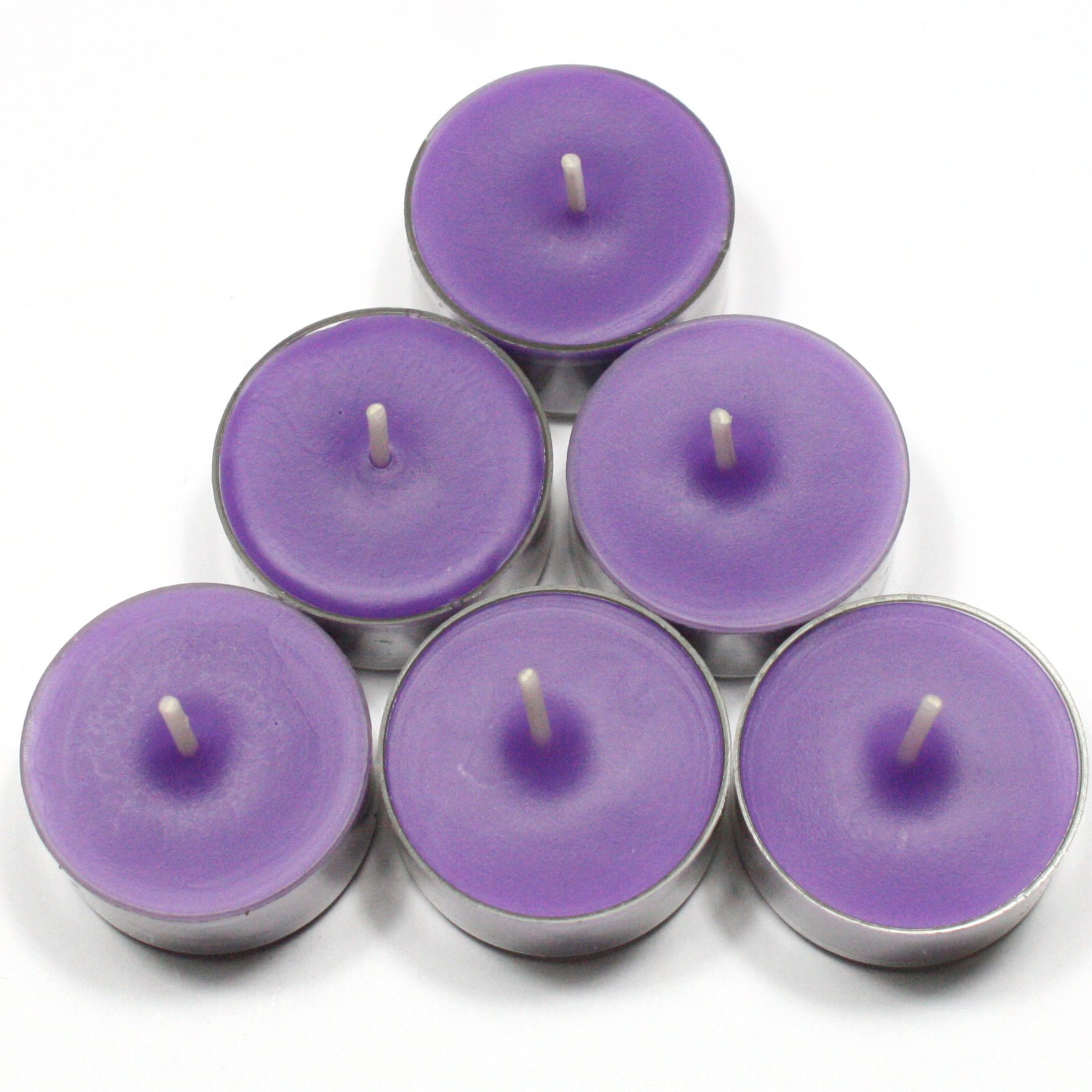 Handmade Premium Quality Highly Scented 6 Tea Light Candles (Black Cherry Scent)