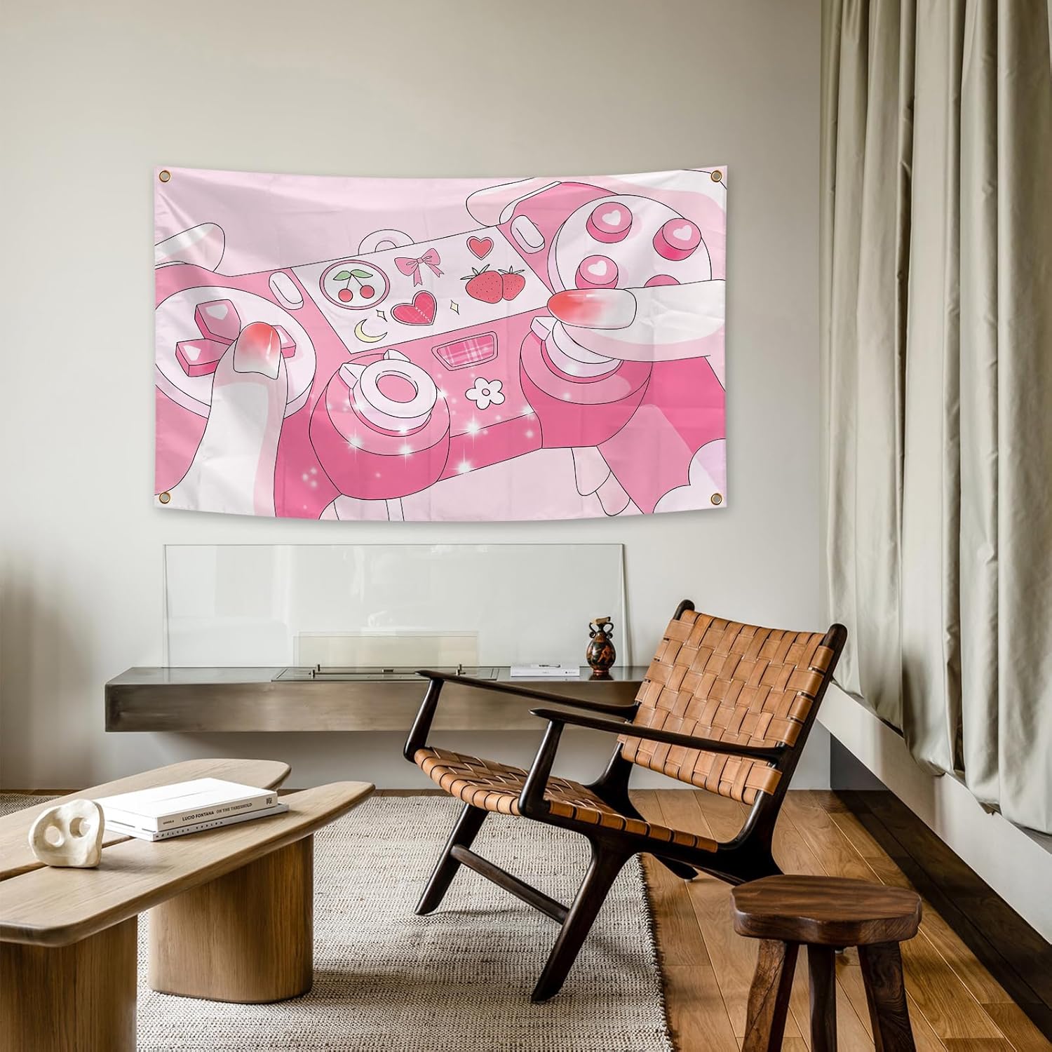 Pink Gaming Flag 3×5 FT Banner Funny Tapestry with Four Grommets For Room Teen Girls Indoor Outdoor Party Bedroom And College Dorm Decor - Image 6