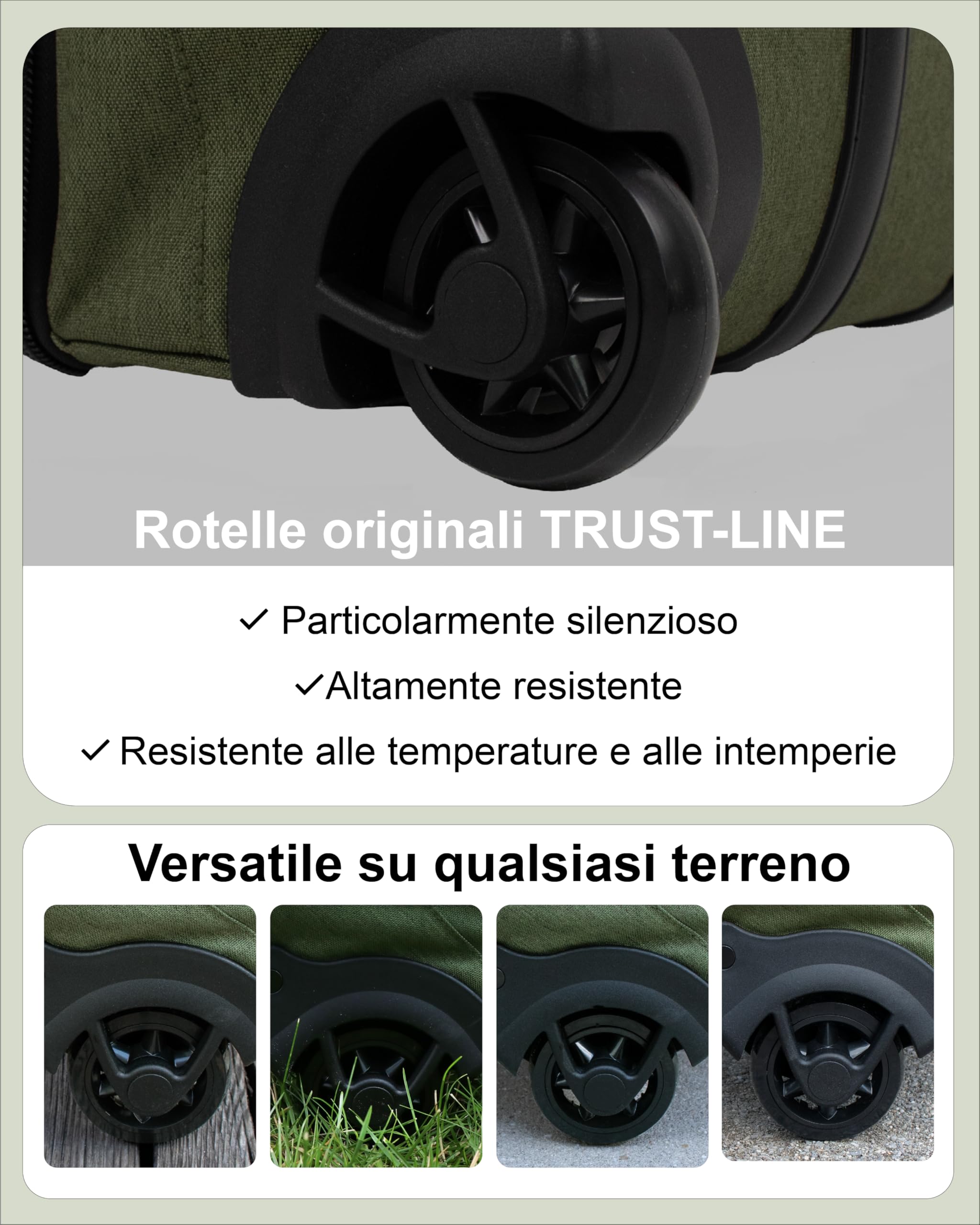 Grande borsa da viaggio con 2 ruote KANE rolling suitcase 80 cm valigia sportiva trolley da viaggio