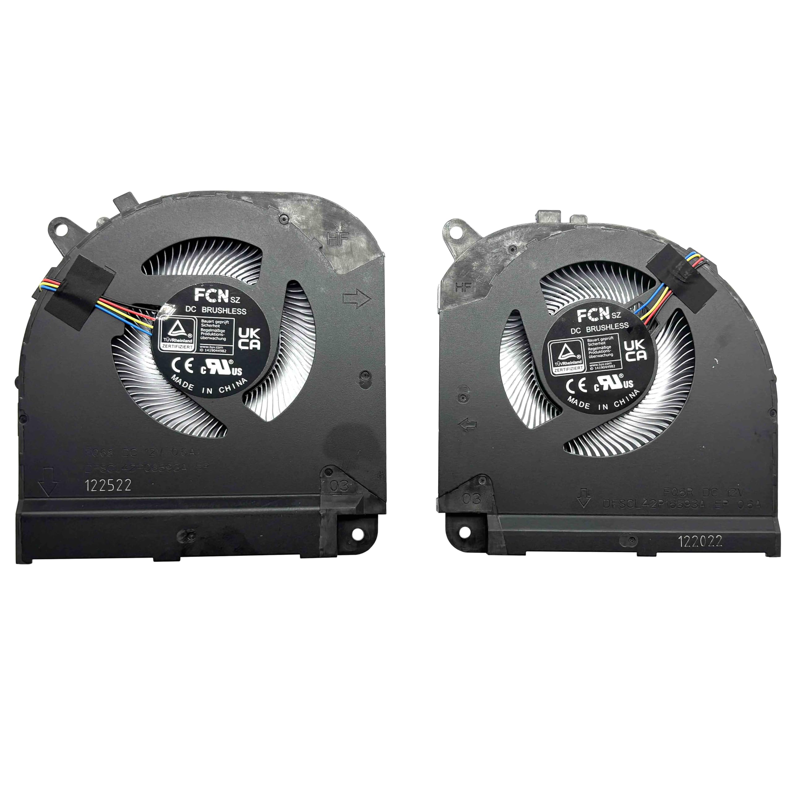 BestParts New CPU + GPU Cooling Fan Replacement for AORUS 15 (2023), for AORUS 15 BSF BKF BMF, for AORUS 15 9SF 9KF, P/N: FQ6R DFSCL42P16593A, FQ6S DFSCL42P06593A