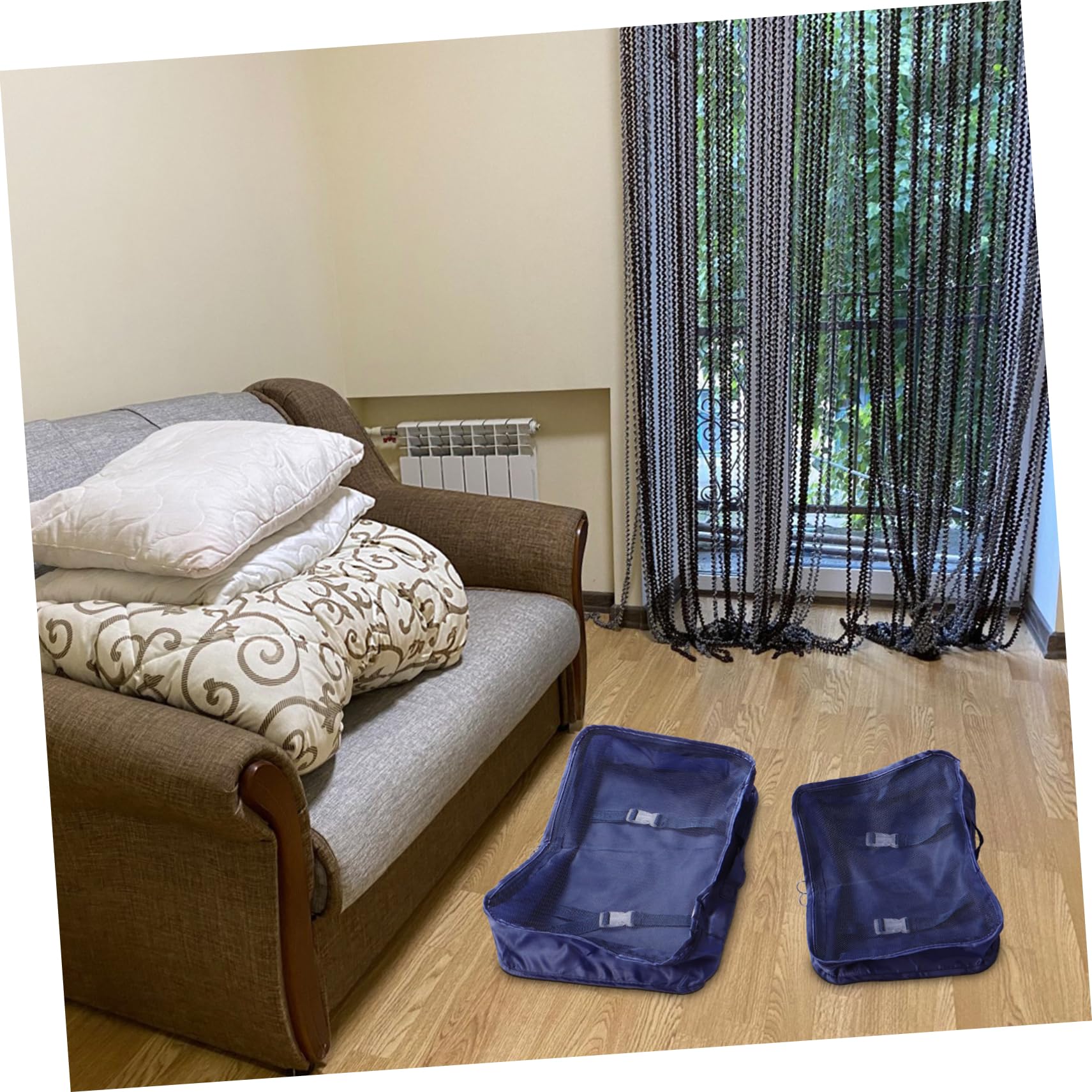 OUNONA Set 9 Pezzi Organizer da Viaggio Borsa Portabiancheria e Sacchetti per Vestiti Resistente Salvaspazio Leggero per Valigie e Bagagli, per Viaggi e Trasporto Ordinato