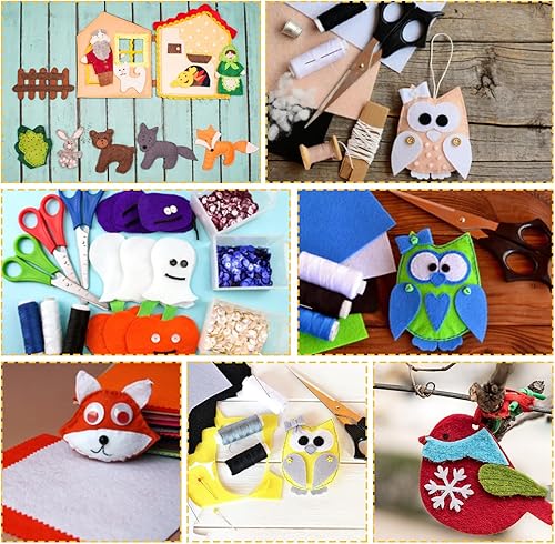 Miniatura 2 de Hojas de fieltro, tela de fieltro de 7 x 11 pulgadas para manualidades, 10 piezas, tela de fieltro de otoño para proyectos de bricolaje y costura