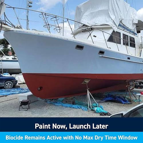 Miniatura 8 de TotalBoat Underdog - Pintura marina antiincrustante para fondo de barcos de fibra de vidrio, madera y acero (negro, galón)